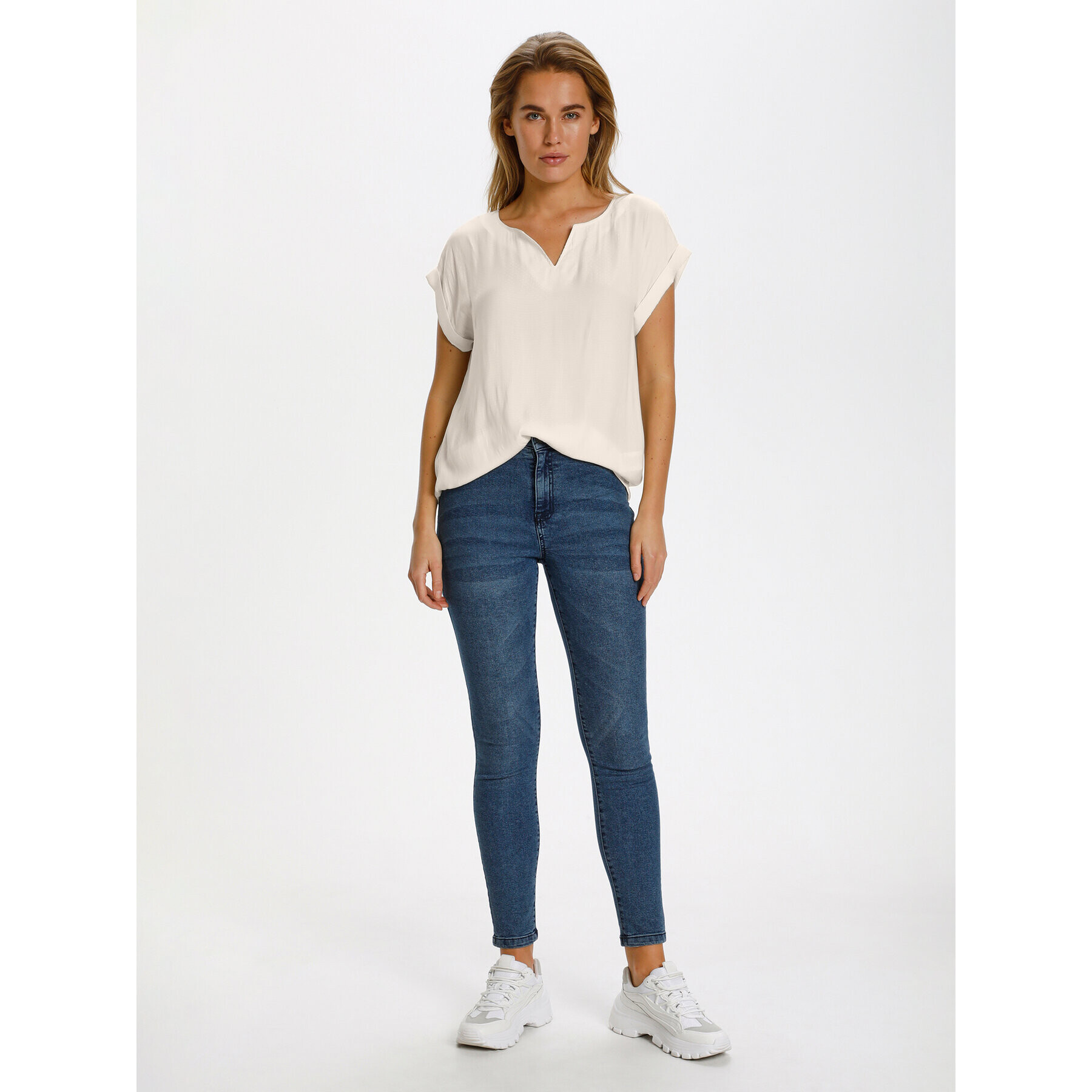Saint Tropez Блуза 30500069 Бял Classic Fit - Pepit.bg