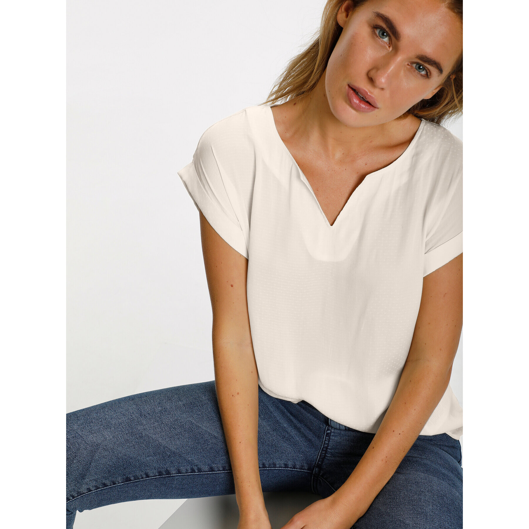 Saint Tropez Блуза 30500069 Бял Classic Fit - Pepit.bg