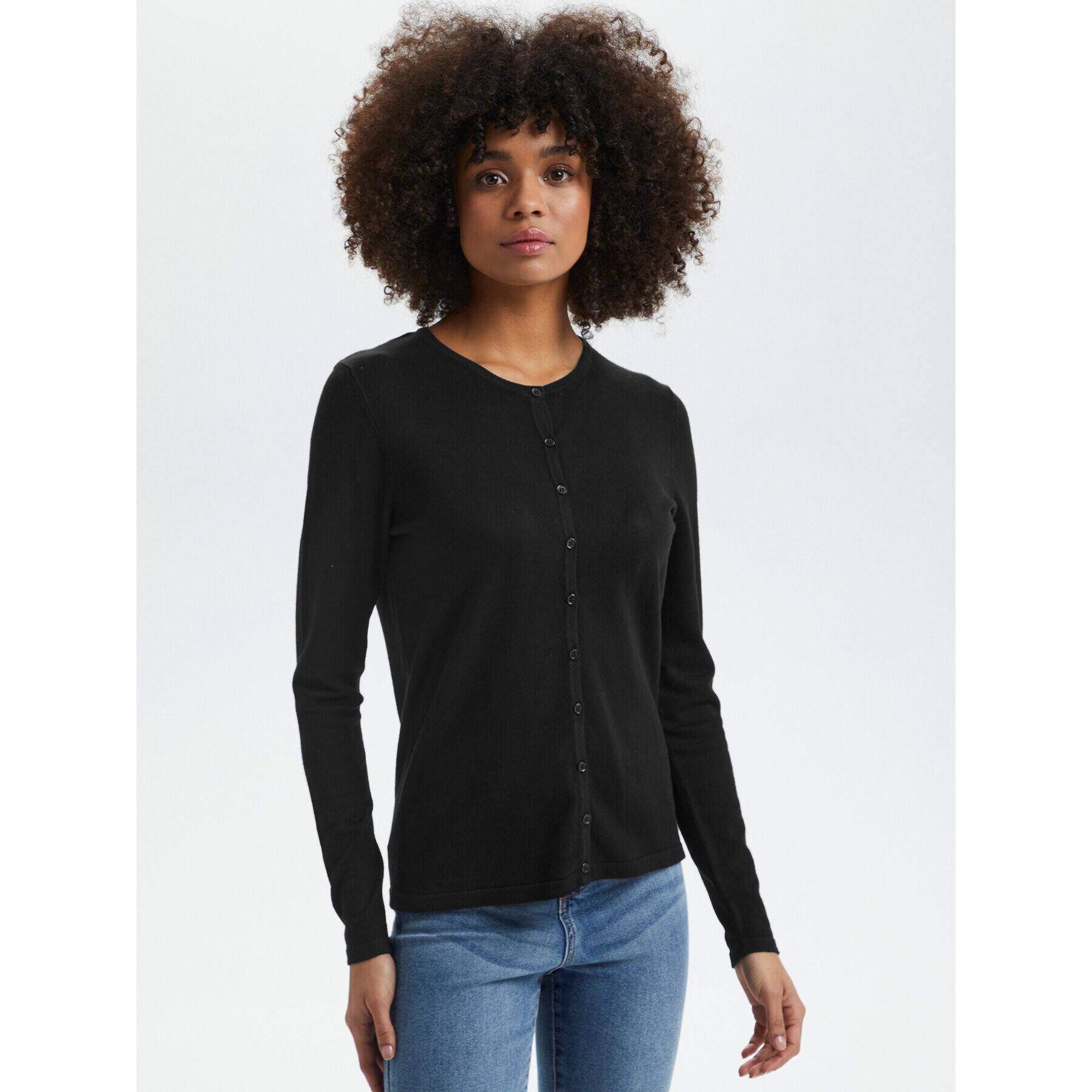 Saint Tropez Кардиган 30500005 Черен Classic Fit - Pepit.bg