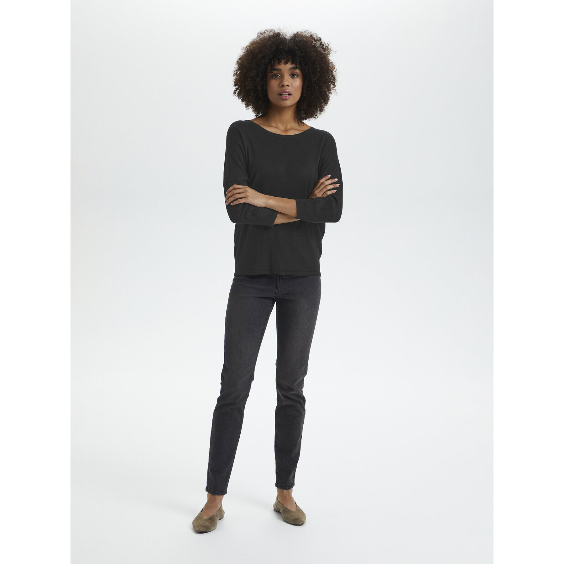 Saint Tropez Пуловер 30500003 Черен Casual Fit - Pepit.bg