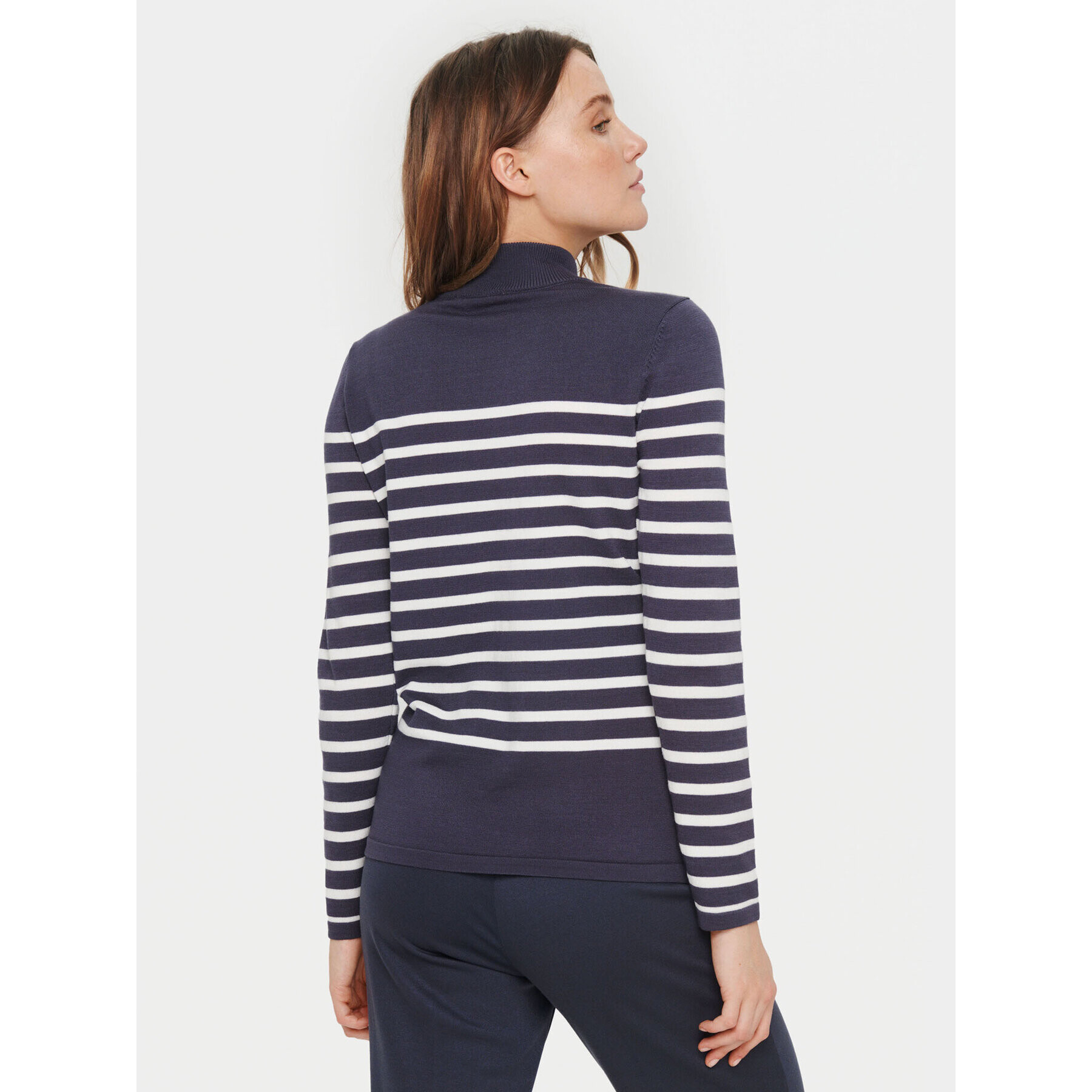 Saint Tropez Пуловер 30512572 Син Classic Fit - Pepit.bg