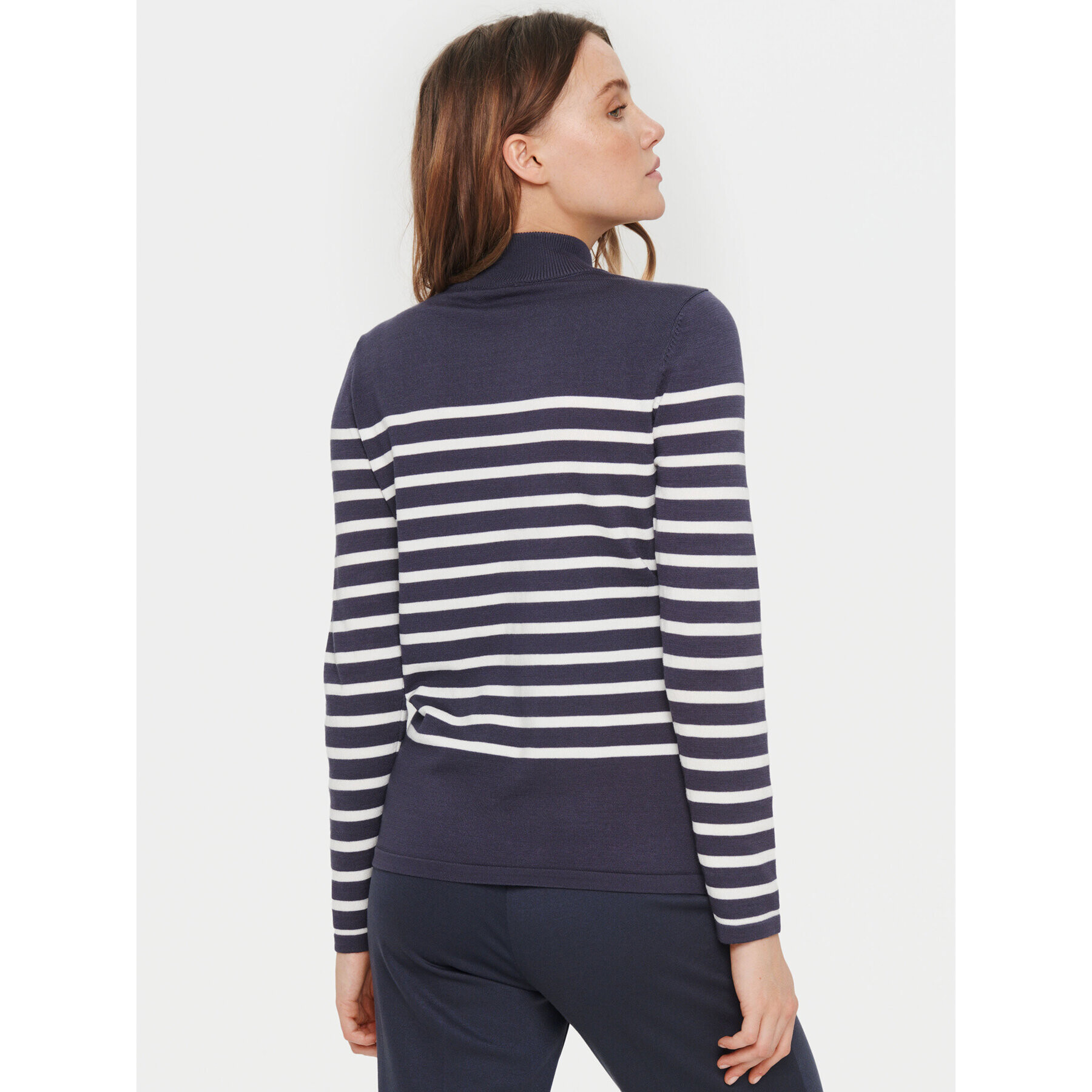 Saint Tropez Пуловер 30512572 Син Classic Fit - Pepit.bg