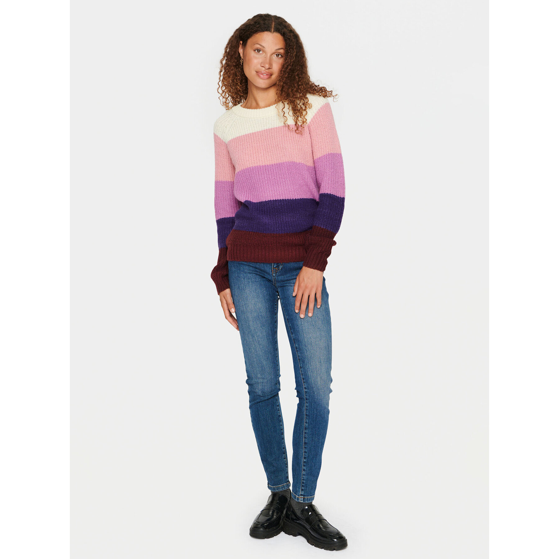 Saint Tropez Пуловер 30512817 Розов Regular Fit - Pepit.bg