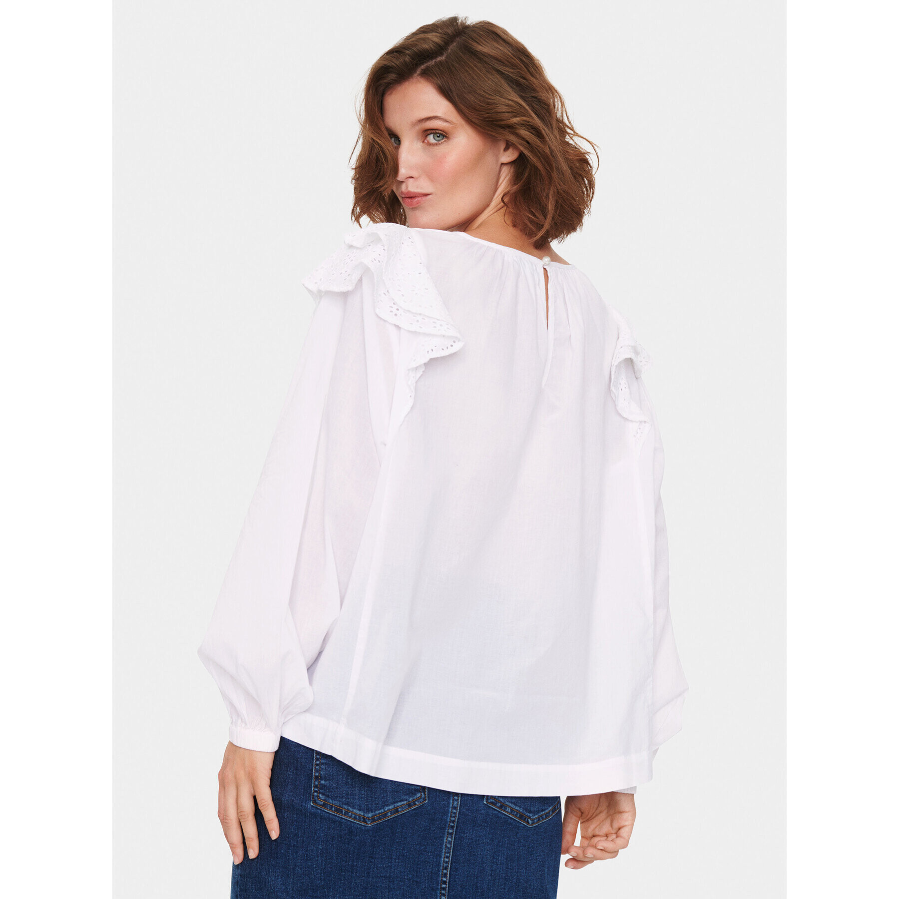 Saint Tropez Риза 30512340 Бял Oversize - Pepit.bg