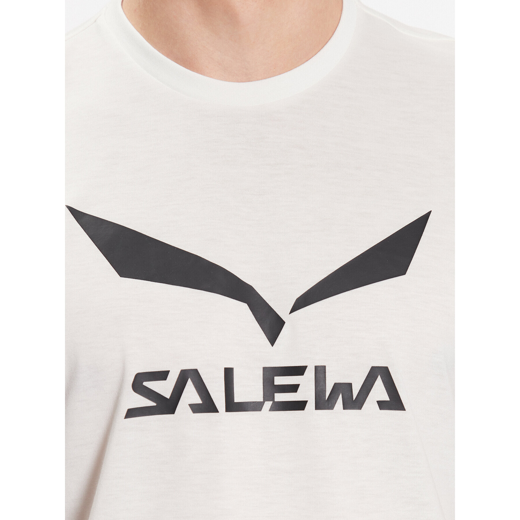 Salewa Тишърт Solidlogo Dry 27018 Бял Regular Fit - Pepit.bg