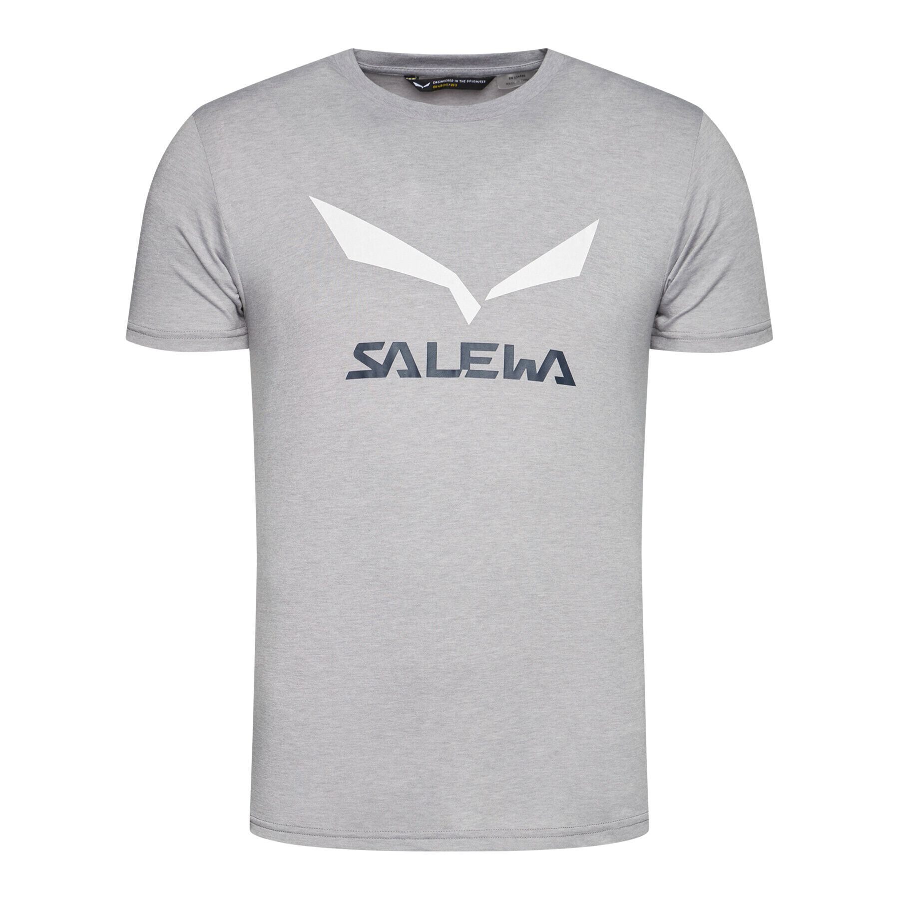 Salewa Тишърт Solidlogo Dry 27018 Сив Regular Fit - Pepit.bg