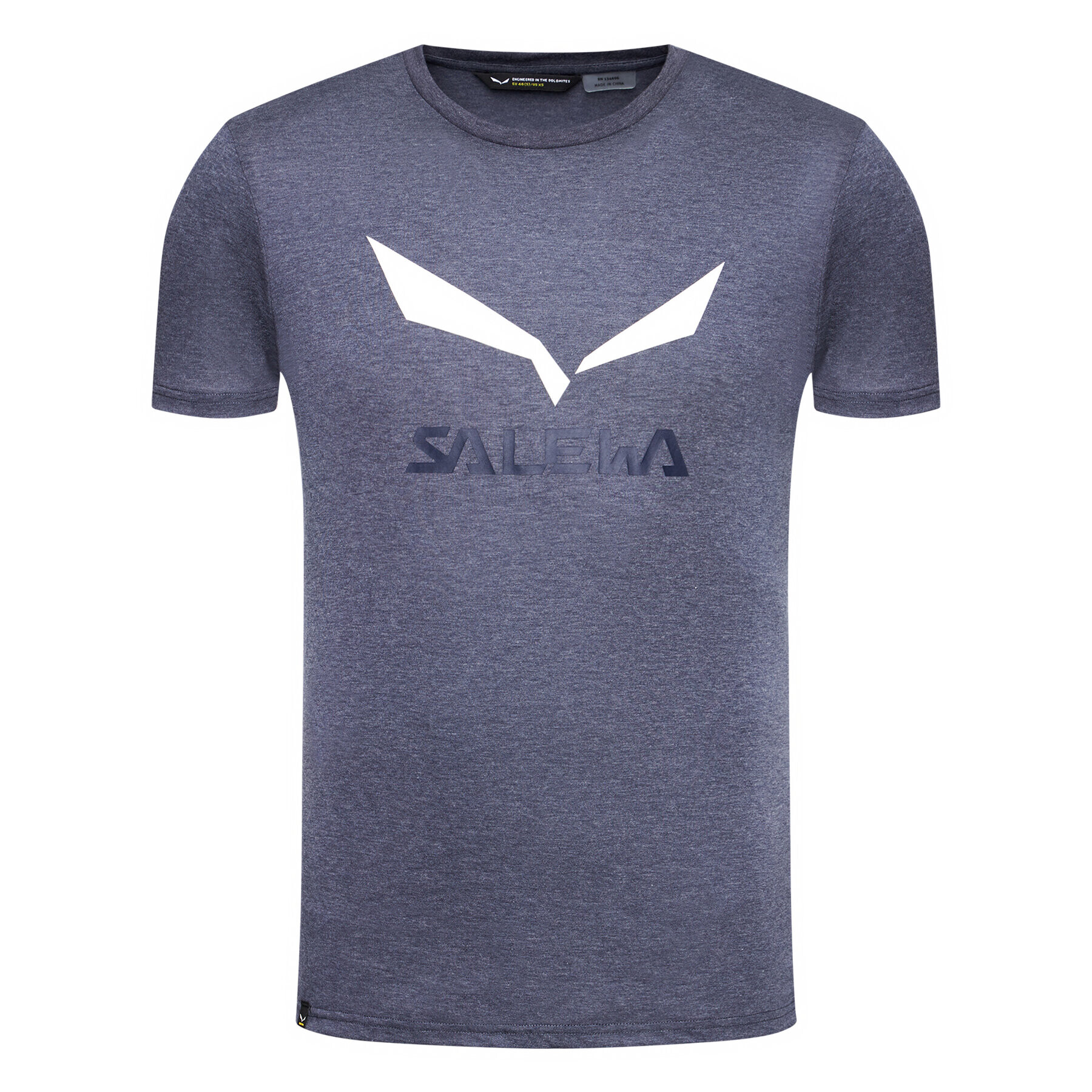 Salewa Тишърт Solidlogo Dry 27018 Тъмносин Regular Fit - Pepit.bg