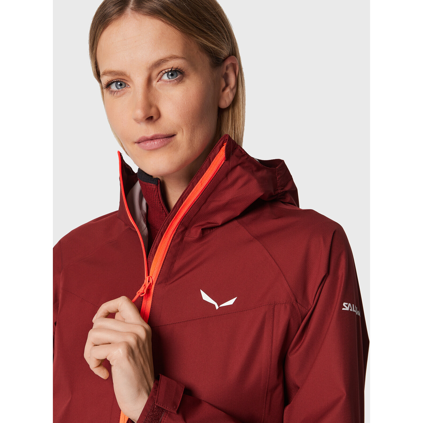 Salewa Яке за дъжд Puez (Aqua 3) Ptx 24546 Бордо Regular Fit - Pepit.bg