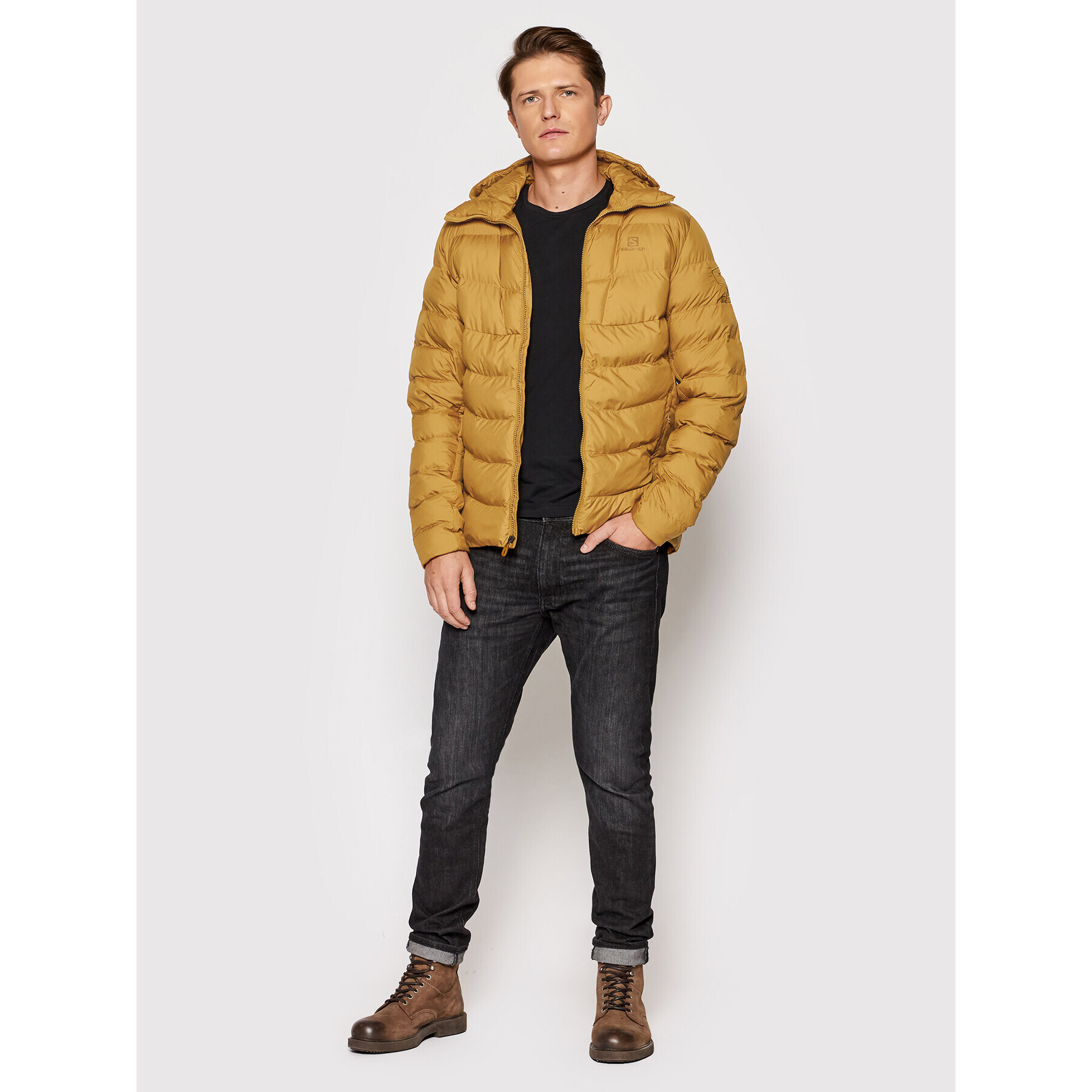 Salomon Пухено яке Essential Xwarm LC1578000 Жълт Active Fit - Pepit.bg