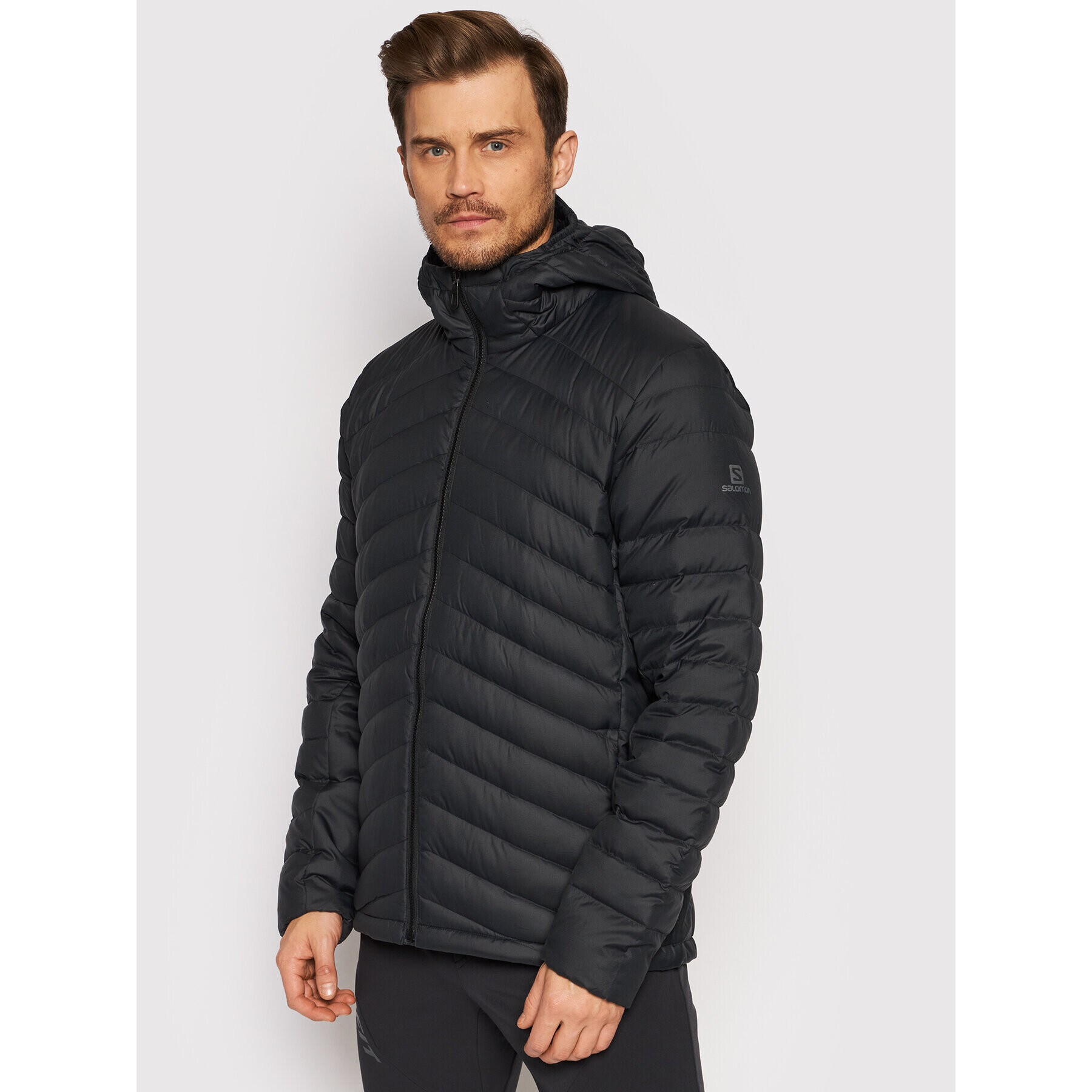 Salomon Пухено яке Essential Xwarm LC1611200 Черен Regular Fit - Pepit.bg