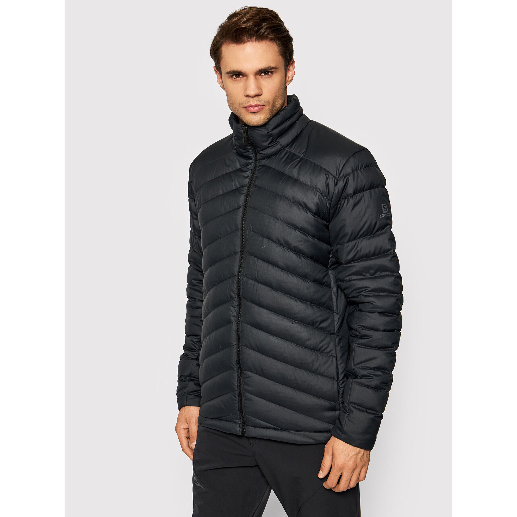 Salomon Пухено яке Essential Xwarm LC1611700 Черен Regular Fit - Pepit.bg