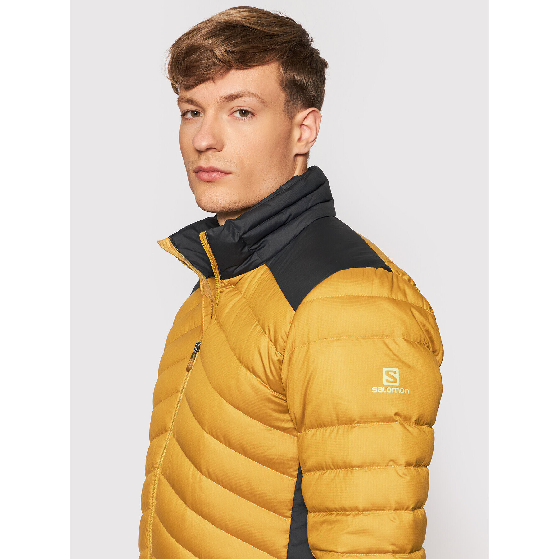 Salomon Пухено яке Sntial LC1612100 Жълт Regular Fit - Pepit.bg