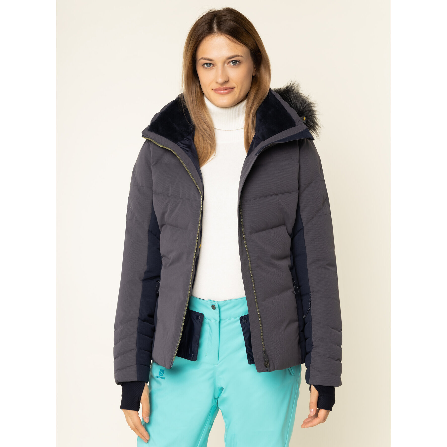 Salomon Скиорско яке Icetown LC1209200 Сив Regular Fit - Pepit.bg