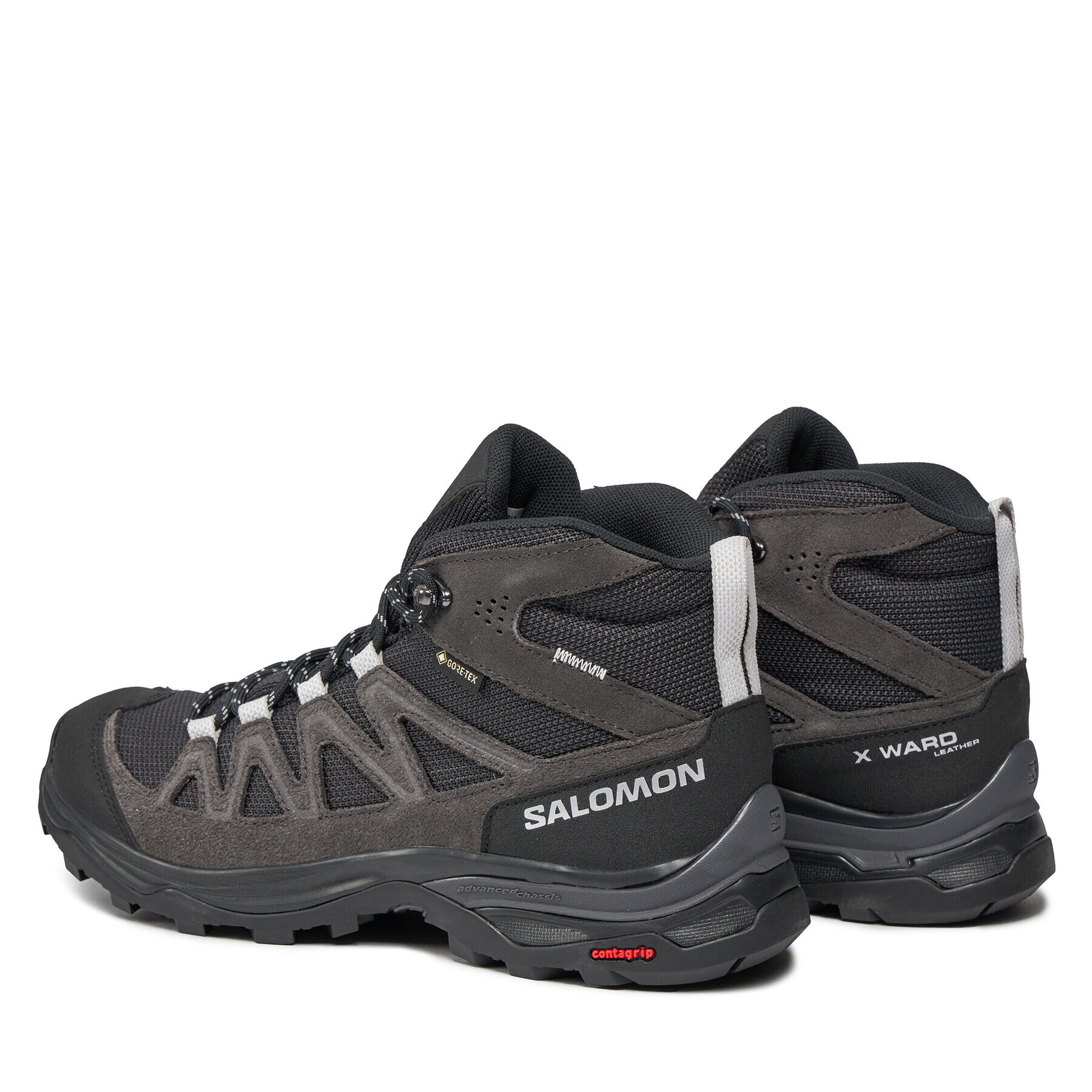 Salomon Туристически X Ward Leather Mid GORE-TEX L47181900 Черен - Pepit.bg