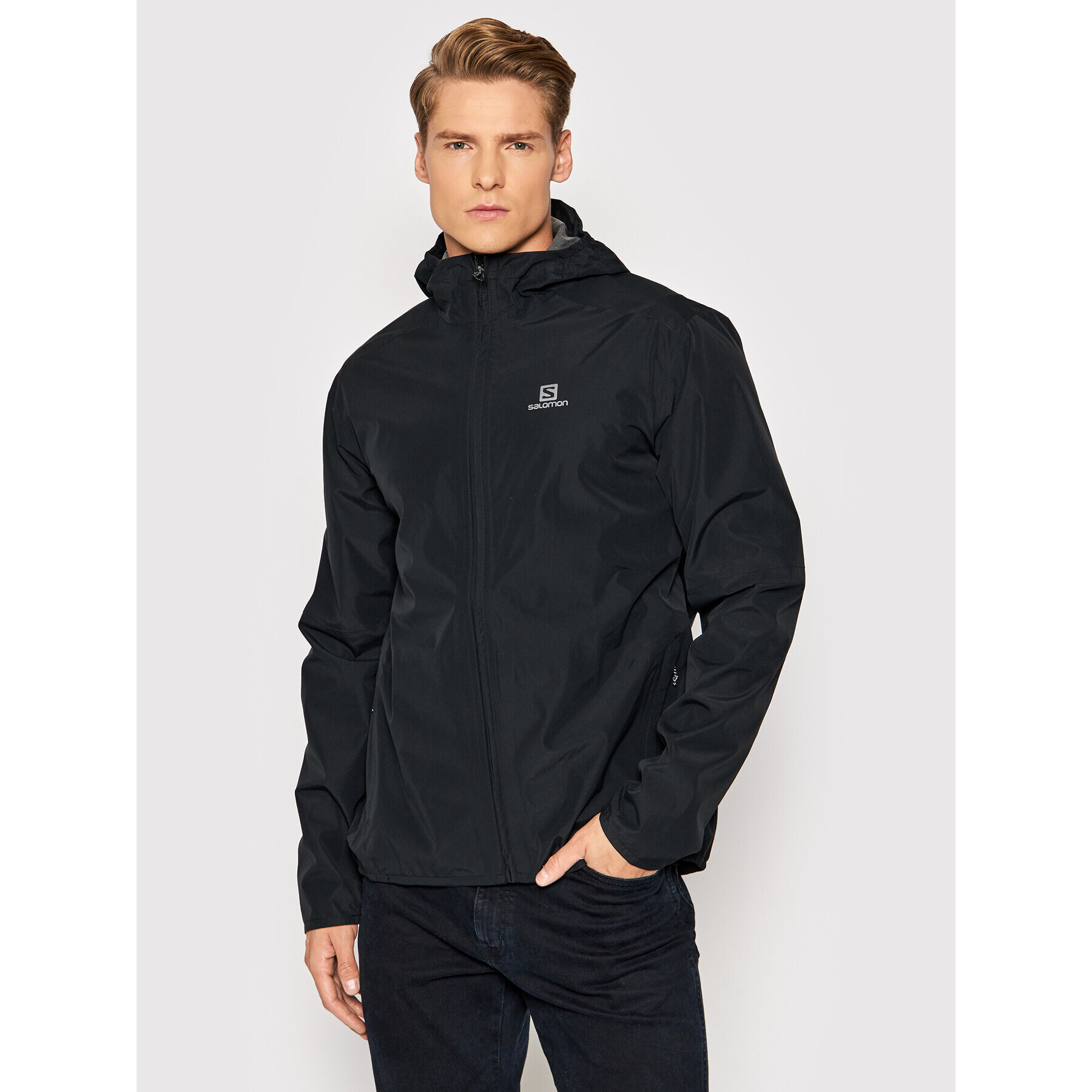 Salomon Яке за дъжд Essential LC1790400 Черен Regular Fit - Pepit.bg