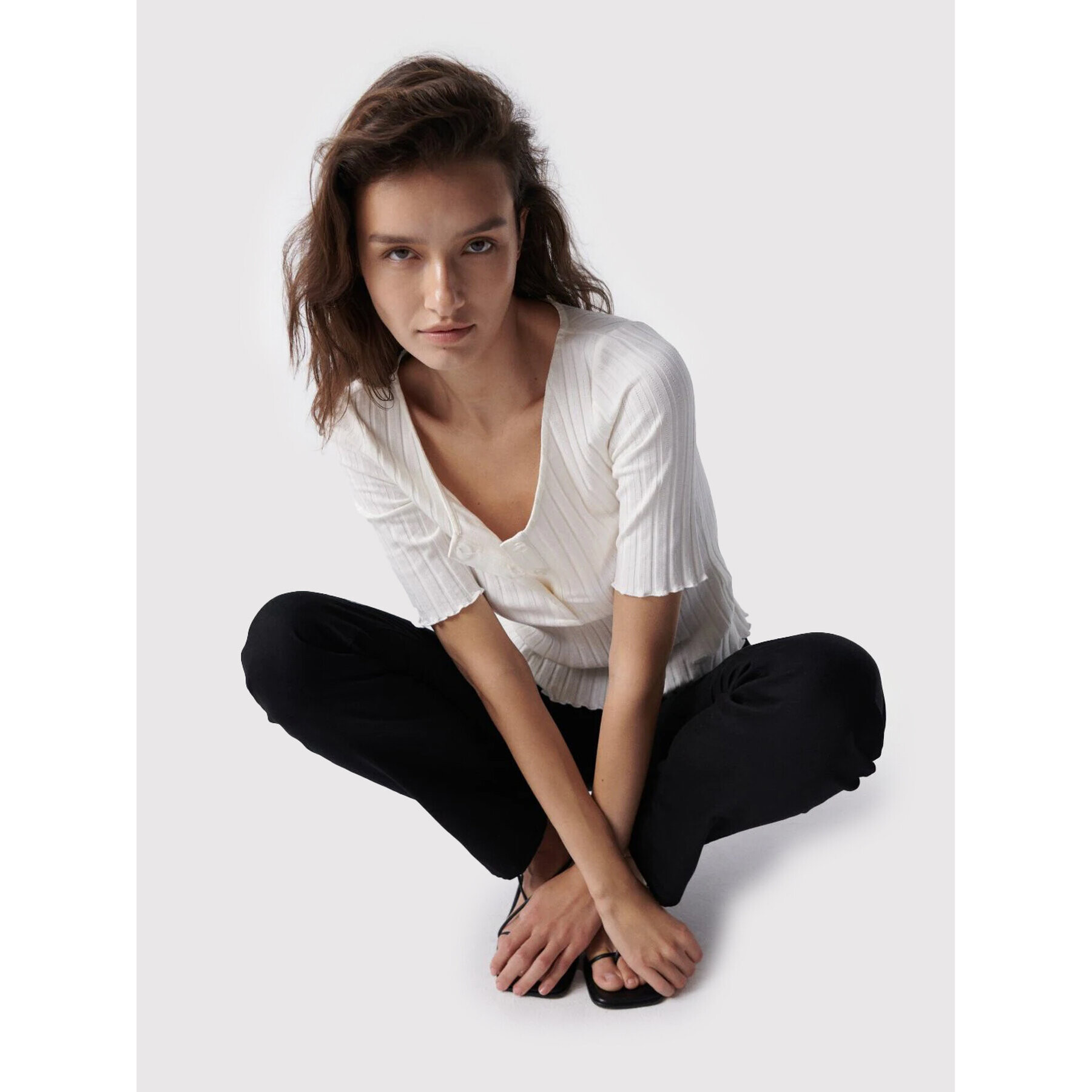 Salsa Блуза 126427 Бял Regular Fit - Pepit.bg