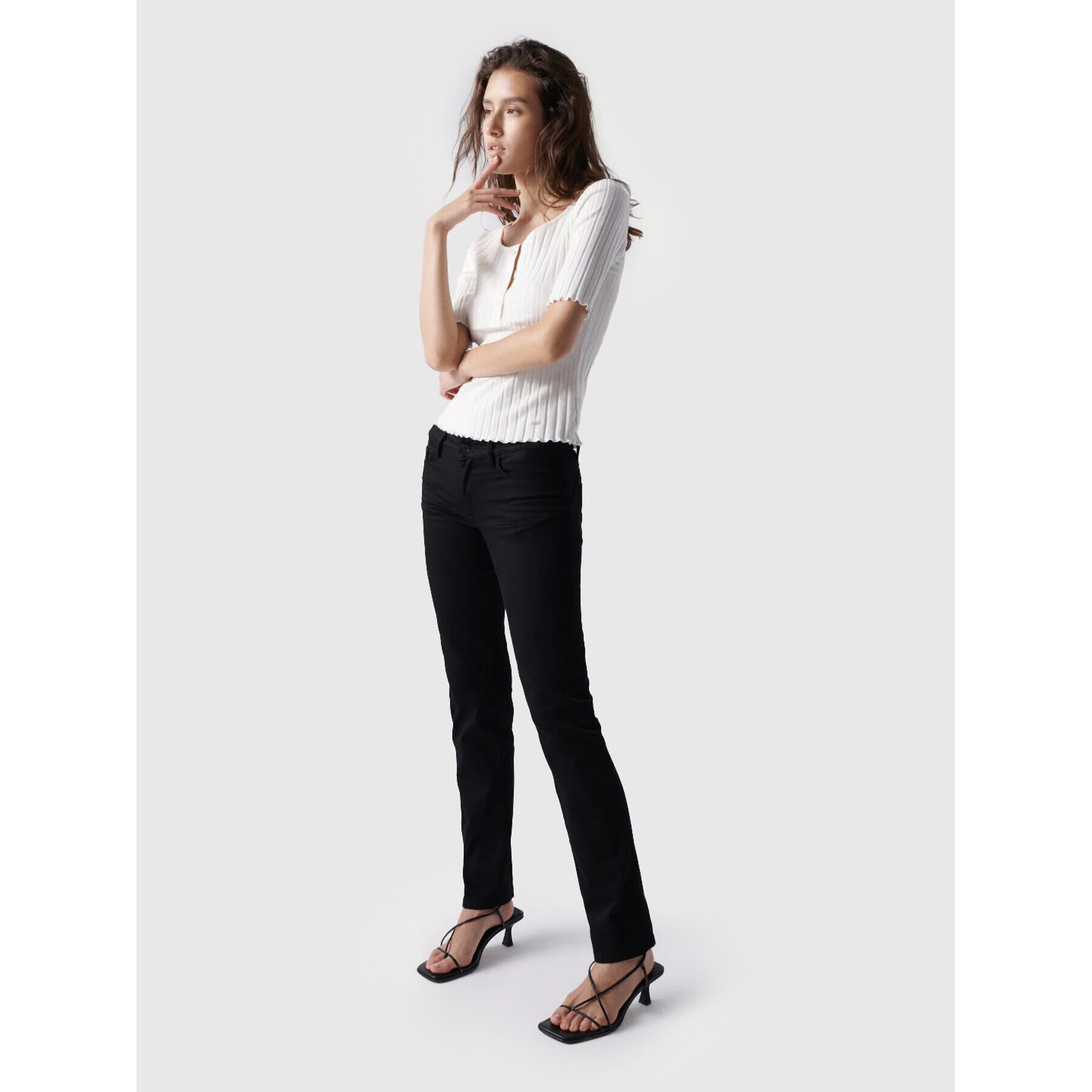 Salsa Блуза 126427 Бял Regular Fit - Pepit.bg