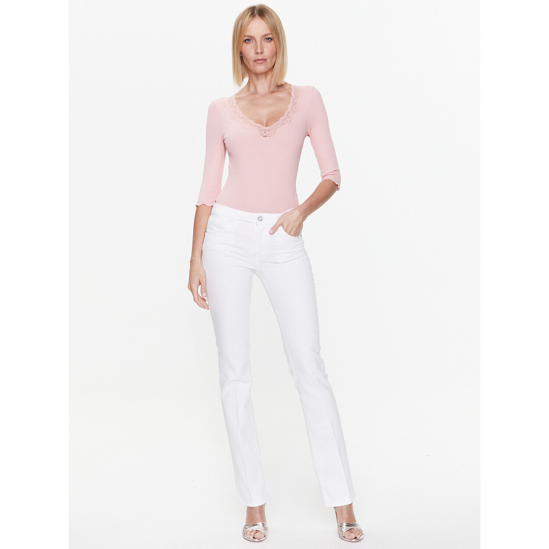 Salsa Блуза 21006749 Розов Slim Fit - Pepit.bg