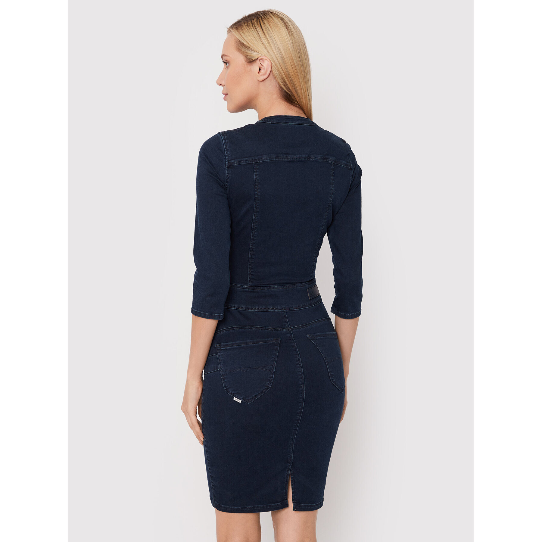 Salsa Дънкова рокля 126698 Тъмносин Slim Fit - Pepit.bg