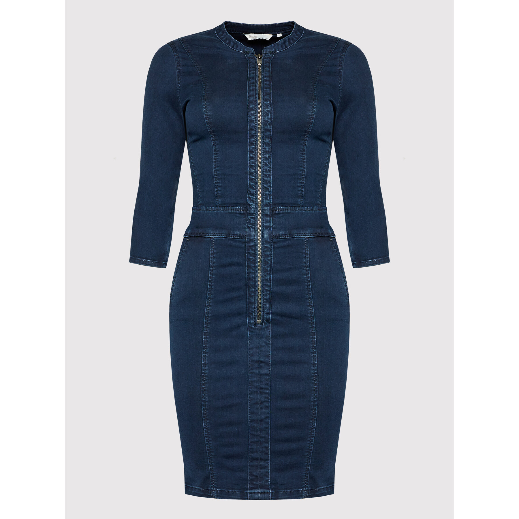 Salsa Дънкова рокля 126698 Тъмносин Slim Fit - Pepit.bg