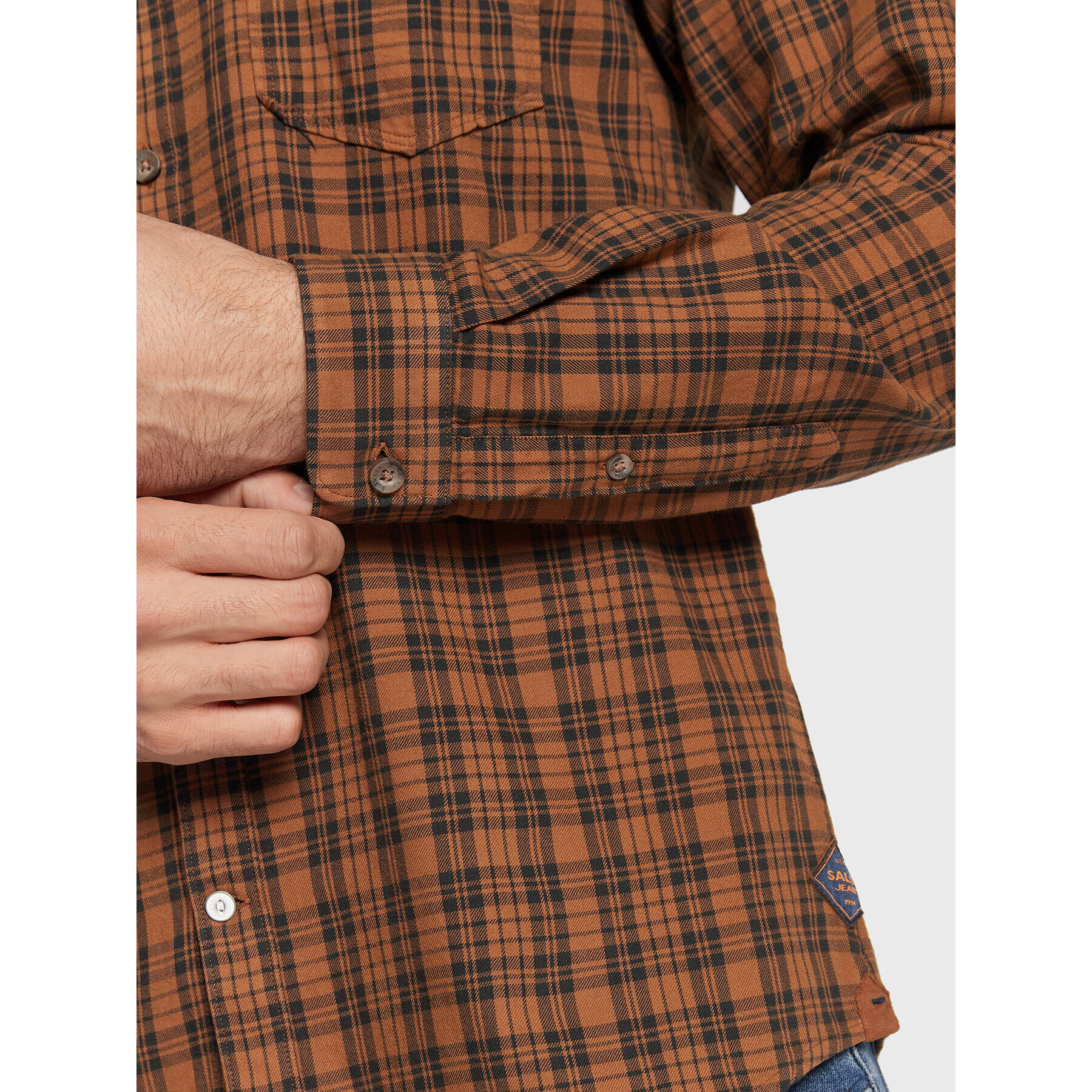 Salsa Риза 126529 Кафяв Slim Fit - Pepit.bg
