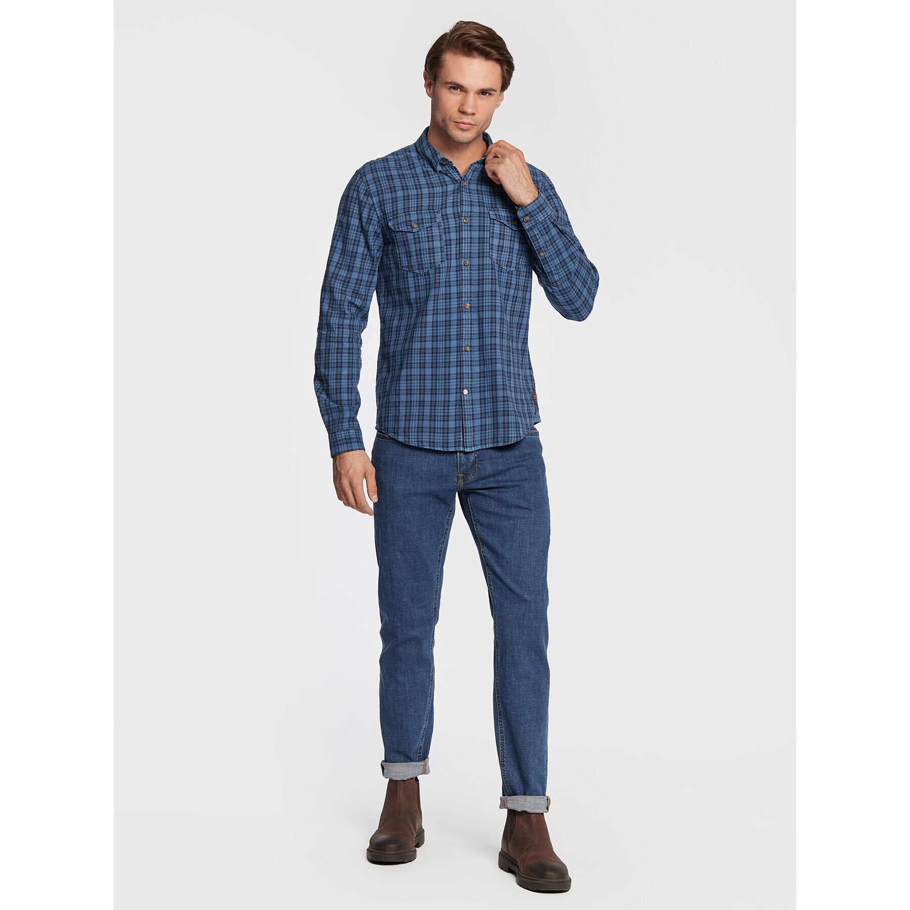 Salsa Риза 126529 Син Slim Fit - Pepit.bg