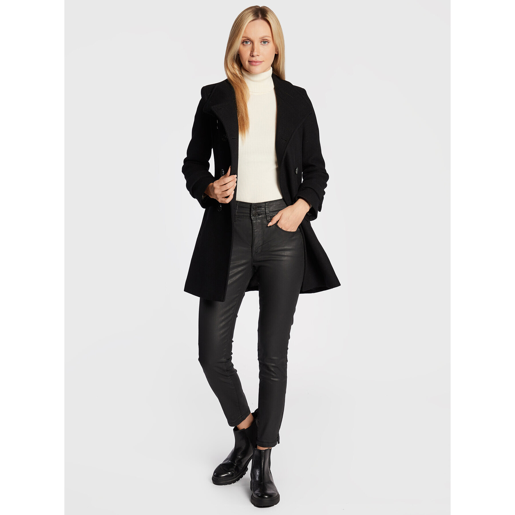 Salsa Текстилни панталони 121997 Черен Slim Fit - Pepit.bg
