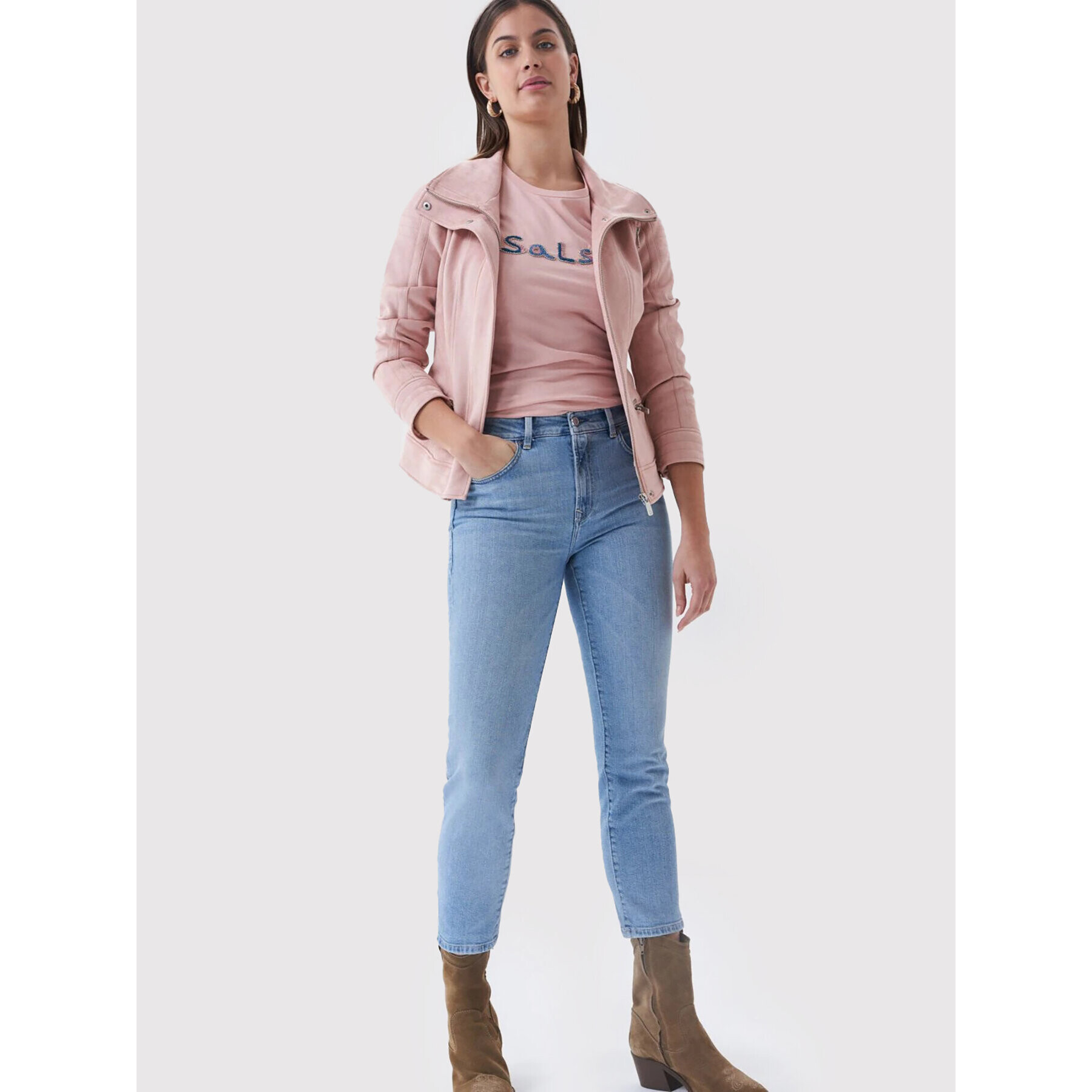 Salsa Тишърт 124326 Бял Regular Fit - Pepit.bg