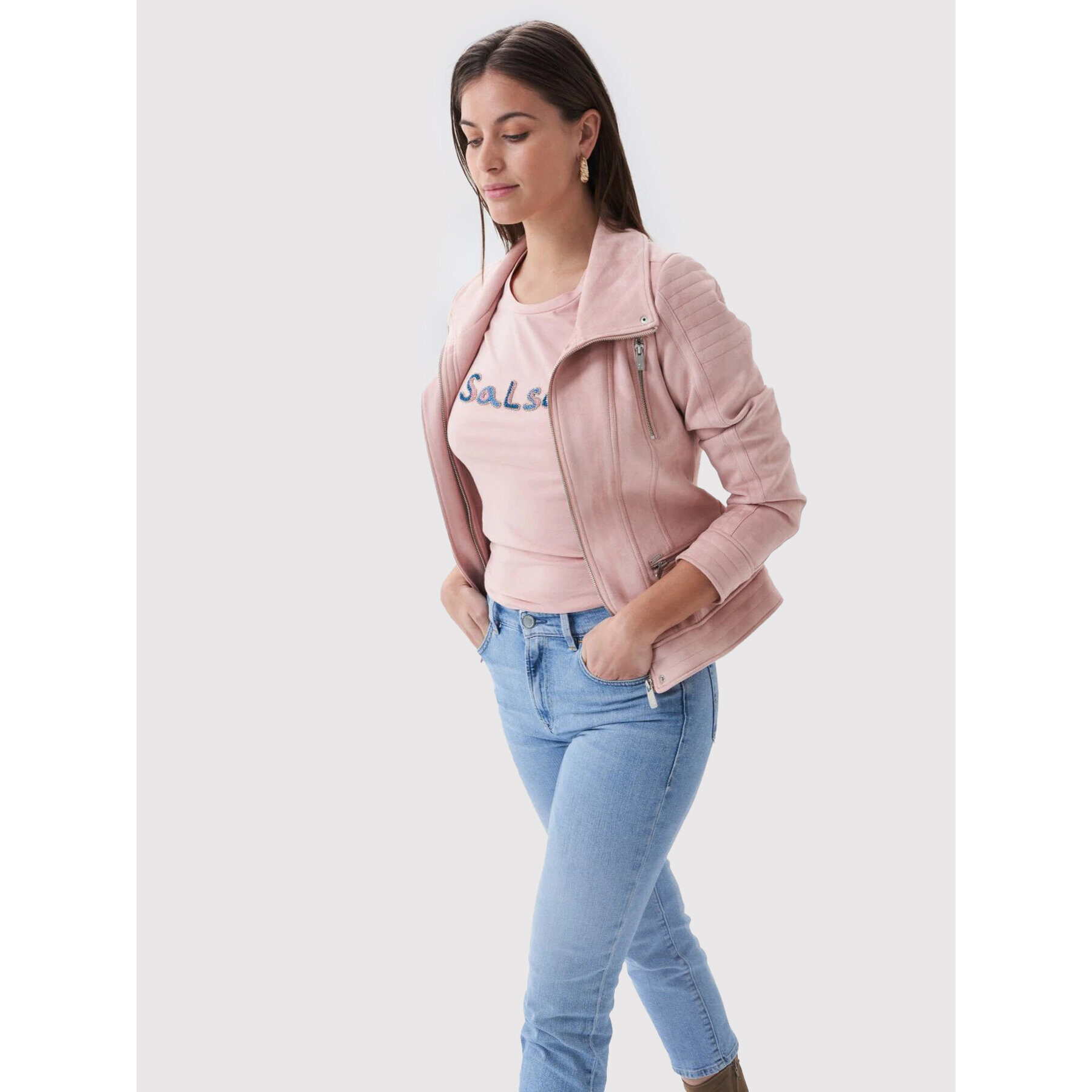 Salsa Тишърт 124326 Бял Regular Fit - Pepit.bg