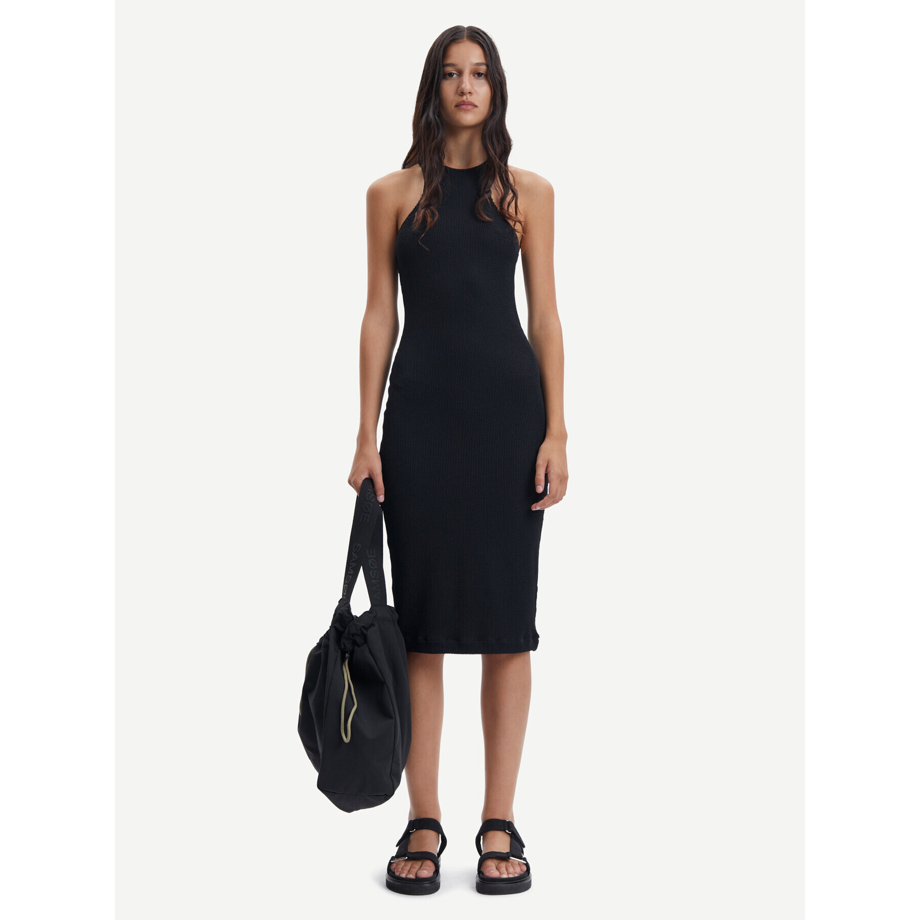 Samsøe Samsøe Ежедневна рокля Erin F23100111 Черен Slim Fit - Pepit.bg
