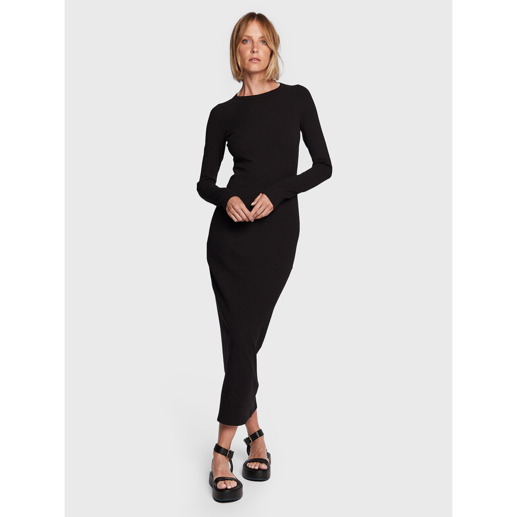 Samsøe Samsøe Плетена рокля Helene F22400003 Черен Regular Fit - Pepit.bg