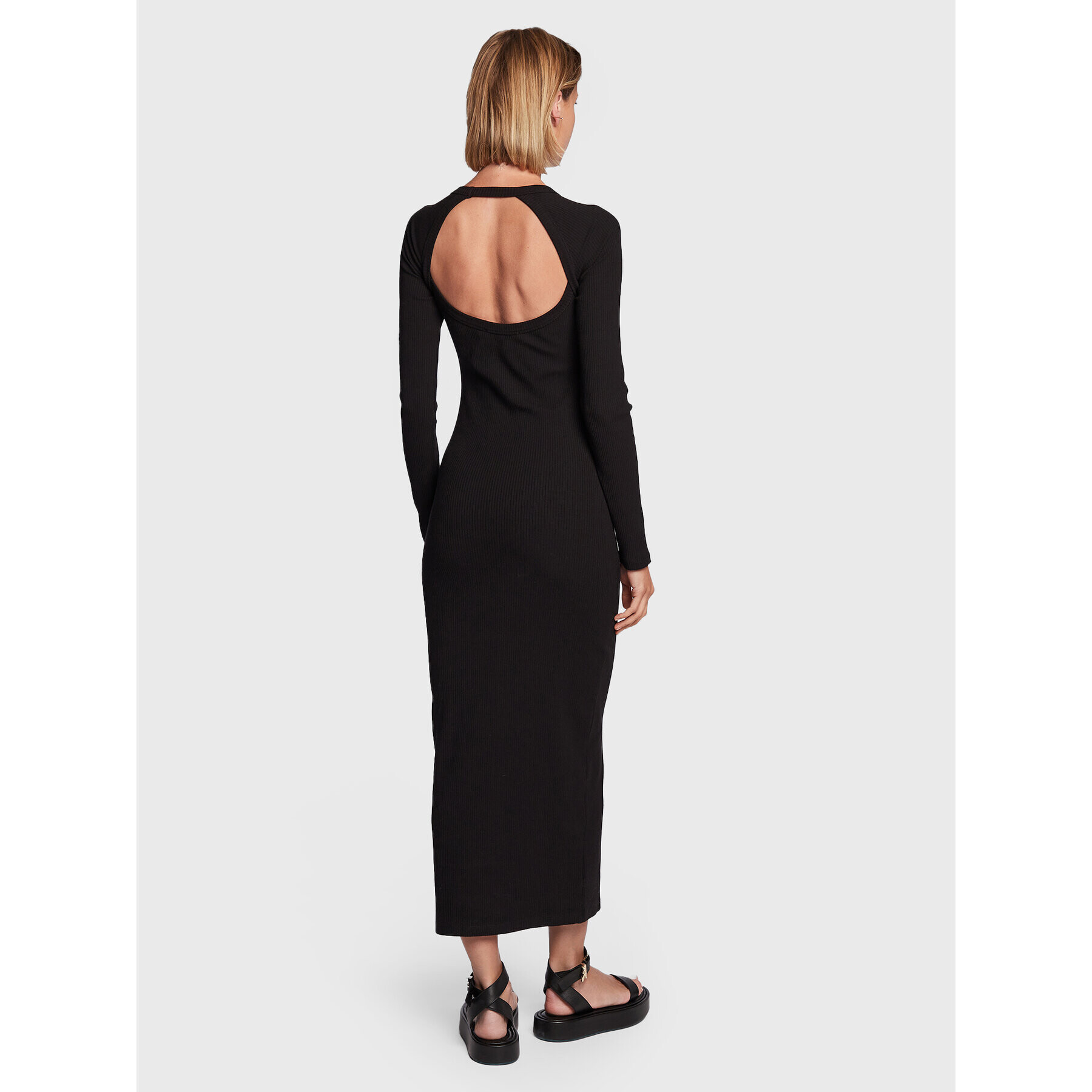 Samsøe Samsøe Плетена рокля Helene F22400003 Черен Regular Fit - Pepit.bg