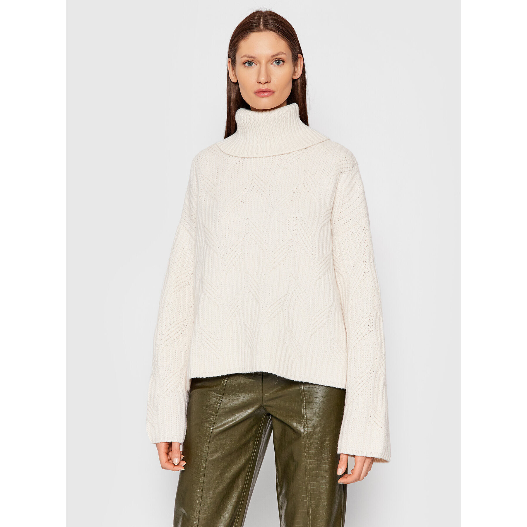 Samsøe Samsøe Поло Kei F21300022 Бежов Regular Fit - Pepit.bg