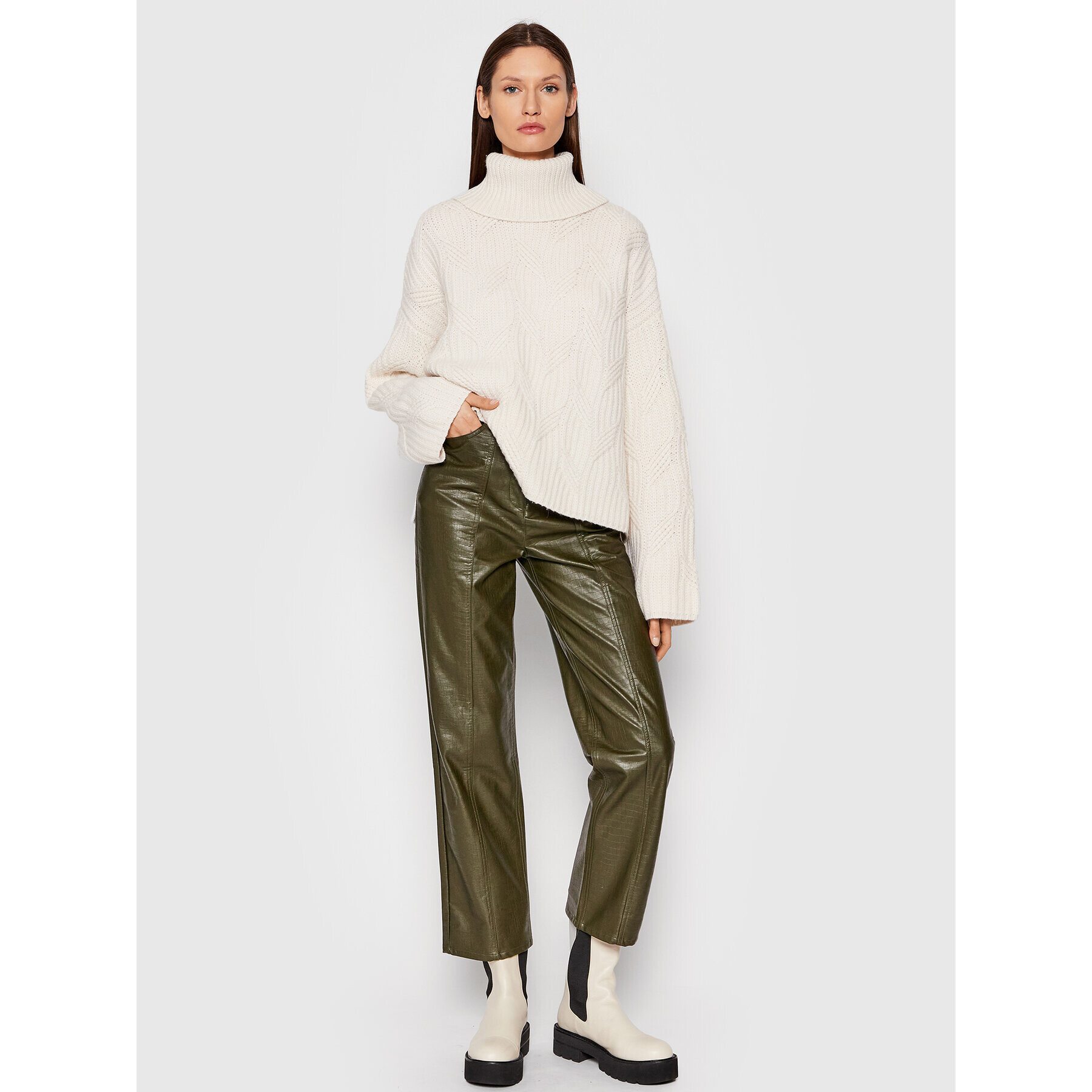 Samsøe Samsøe Поло Kei F21300022 Бежов Regular Fit - Pepit.bg