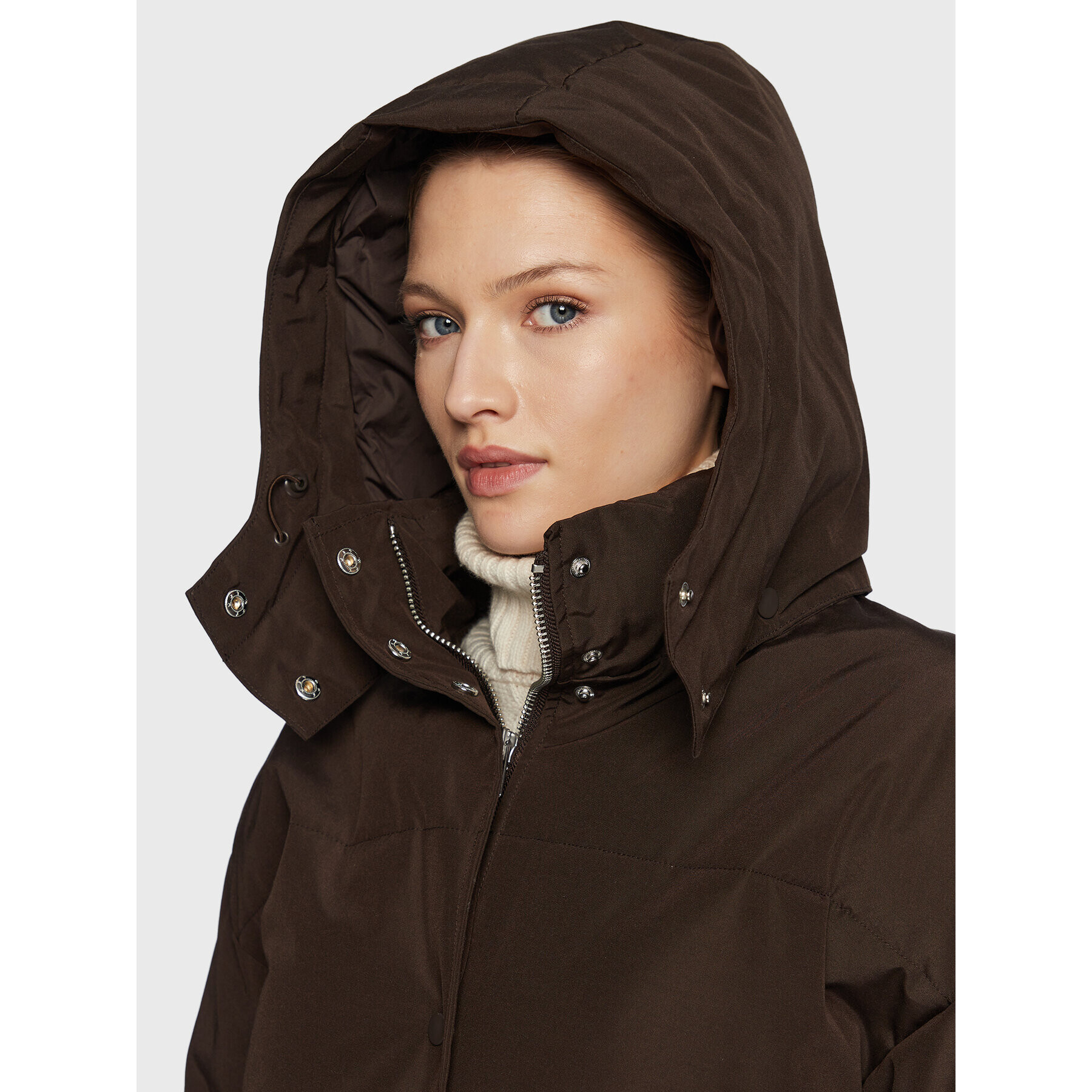 Samsøe Samsøe Пухено яке Hana F22300136 Кафяв Relaxed Fit - Pepit.bg