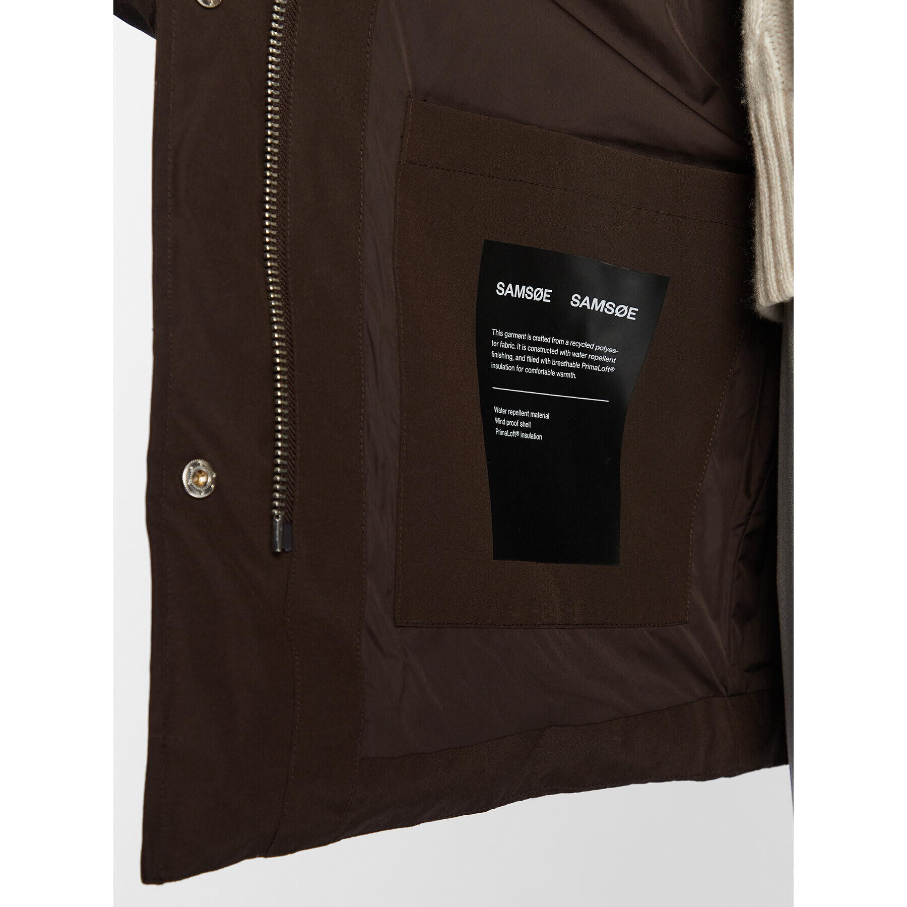 Samsøe Samsøe Пухено яке Hana F22300136 Кафяв Relaxed Fit - Pepit.bg