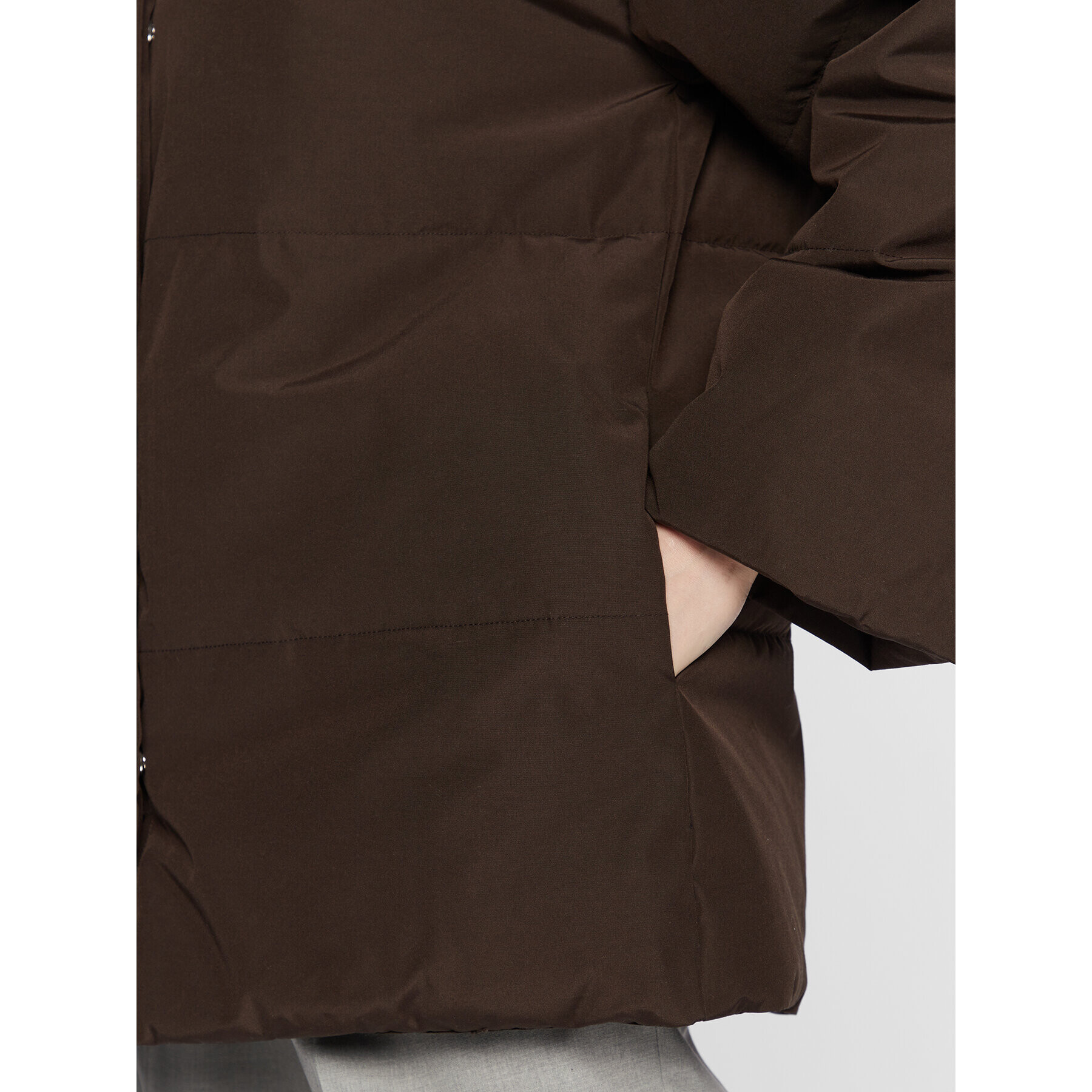 Samsøe Samsøe Пухено яке Hana F22300136 Кафяв Relaxed Fit - Pepit.bg