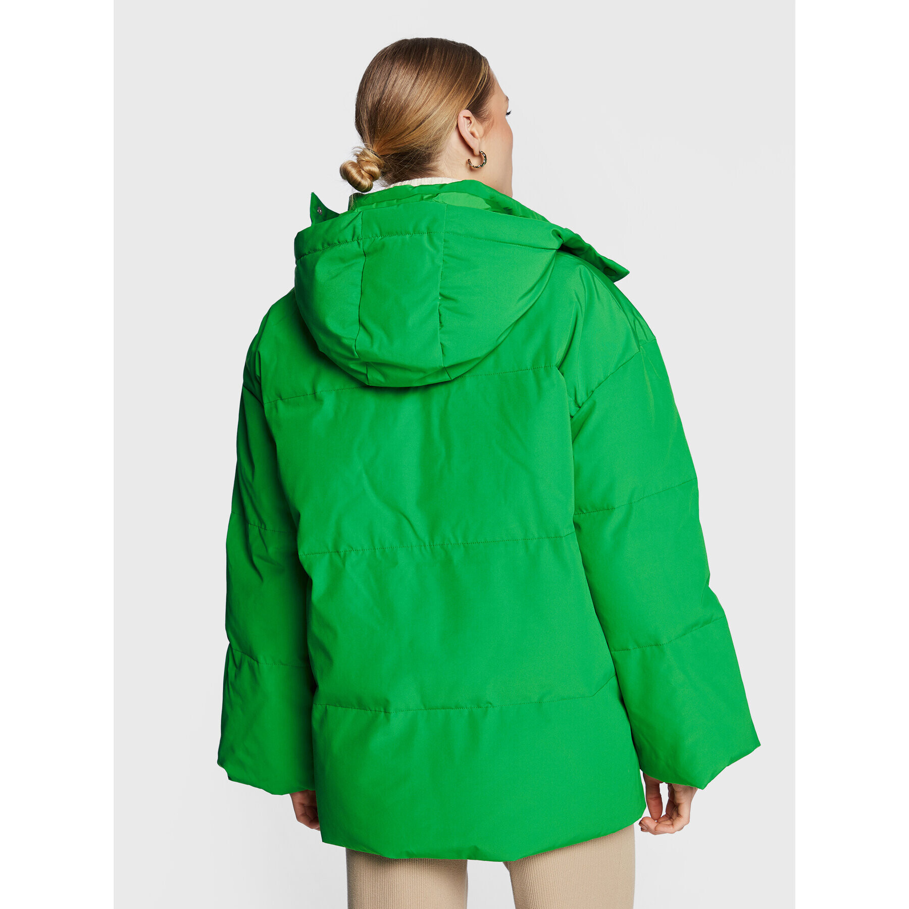 Samsøe Samsøe Пухено яке Hana F22300136 Зелен Relaxed Fit - Pepit.bg