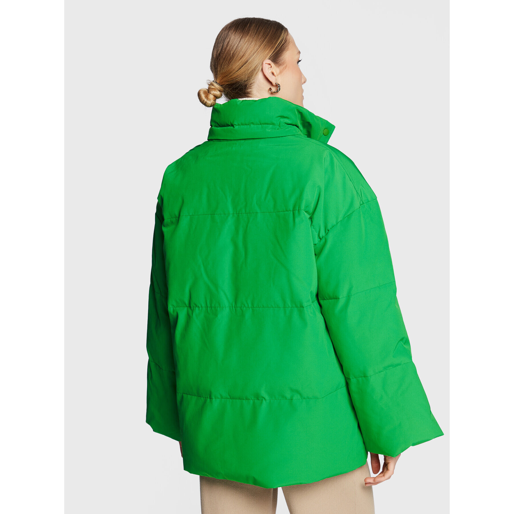 Samsøe Samsøe Пухено яке Hana F22300136 Зелен Relaxed Fit - Pepit.bg