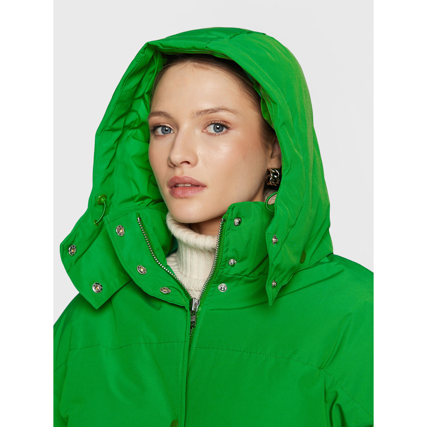 Samsøe Samsøe Пухено яке Hana F22300136 Зелен Relaxed Fit - Pepit.bg