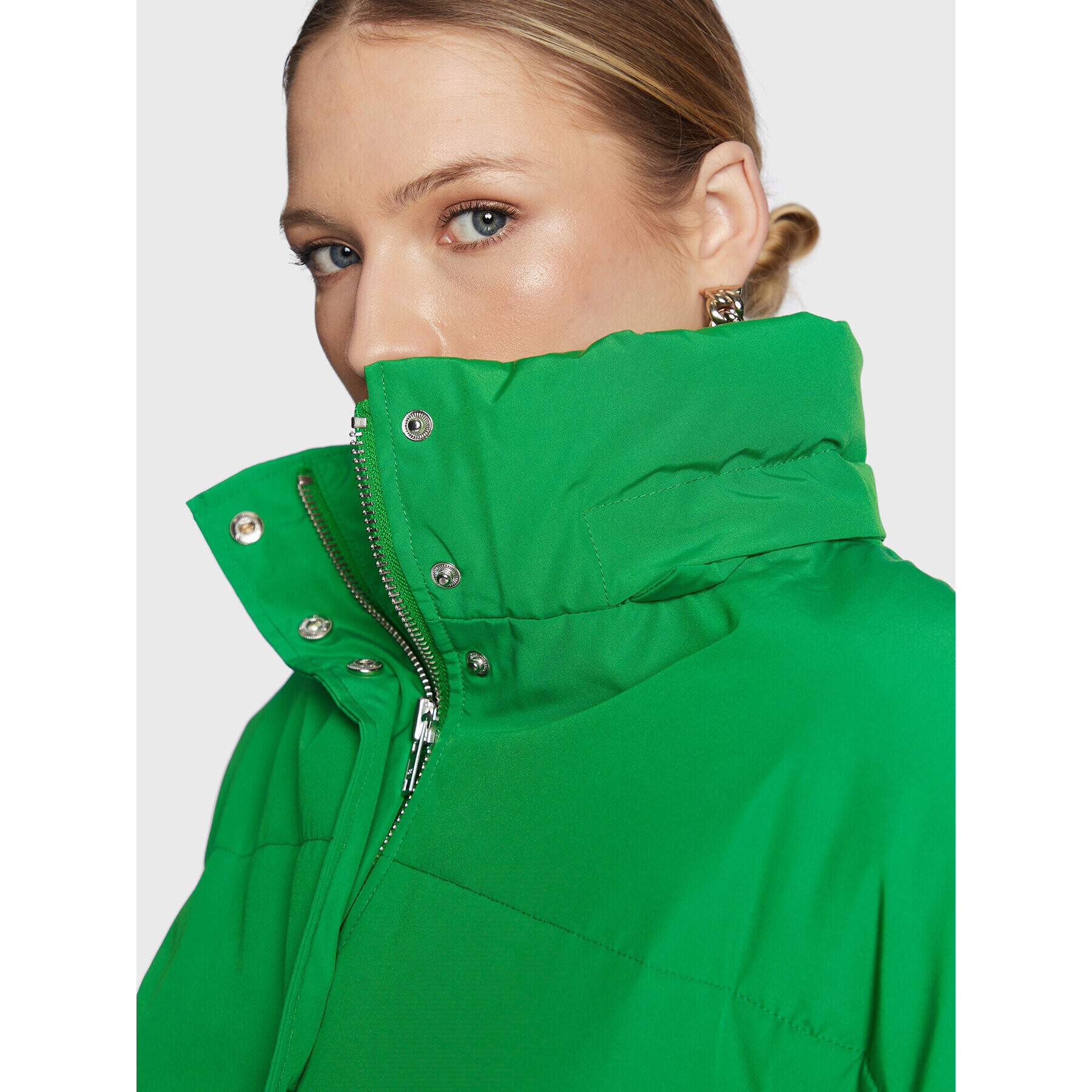 Samsøe Samsøe Пухено яке Hana F22300136 Зелен Relaxed Fit - Pepit.bg