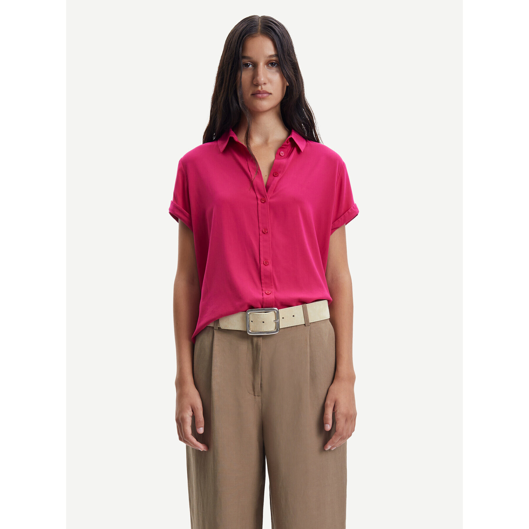 Samsøe Samsøe Риза Majan F19123672 Розов Relaxed Fit - Pepit.bg
