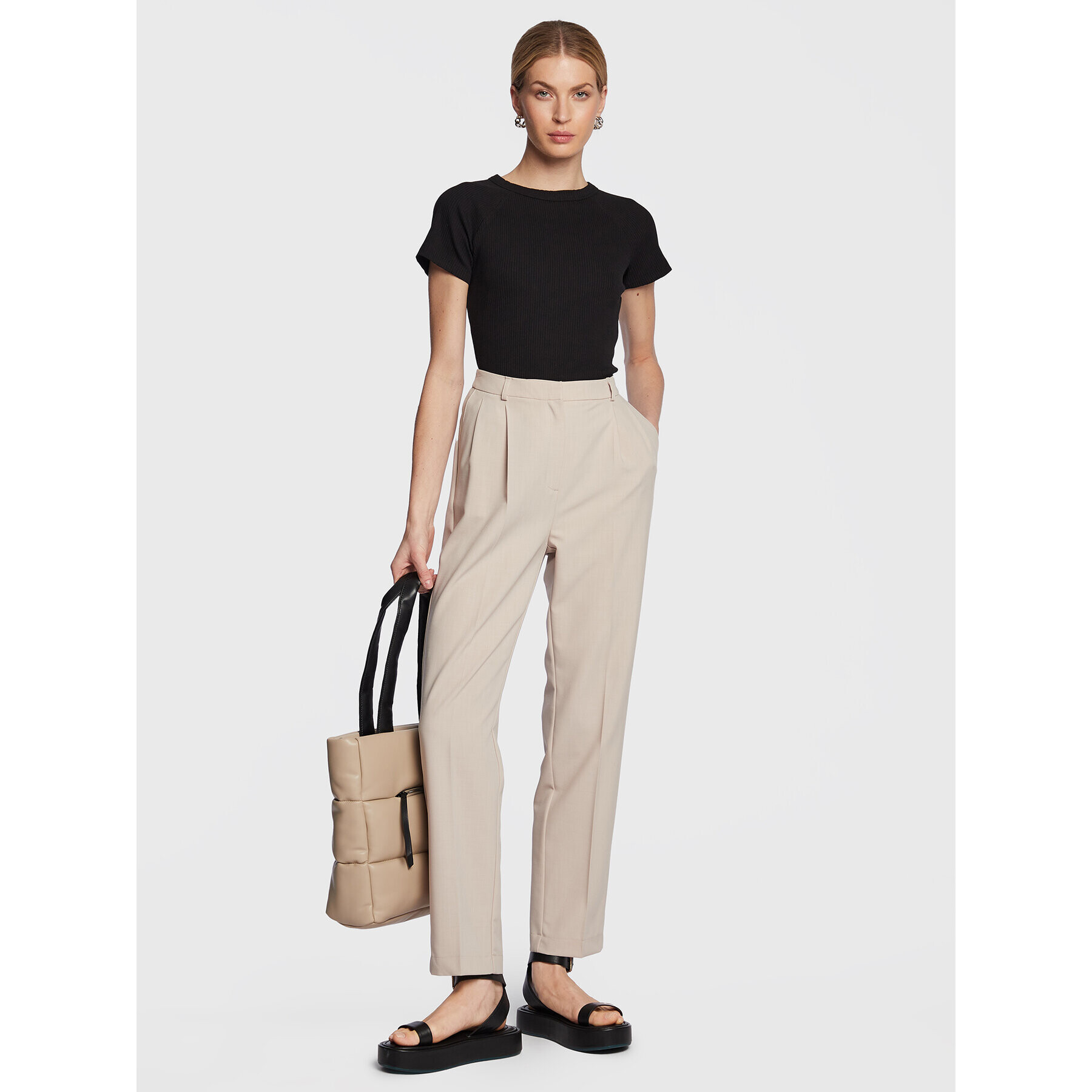 Samsøe Samsøe Тишърт Helene F22900010 Черен Slim Fit - Pepit.bg