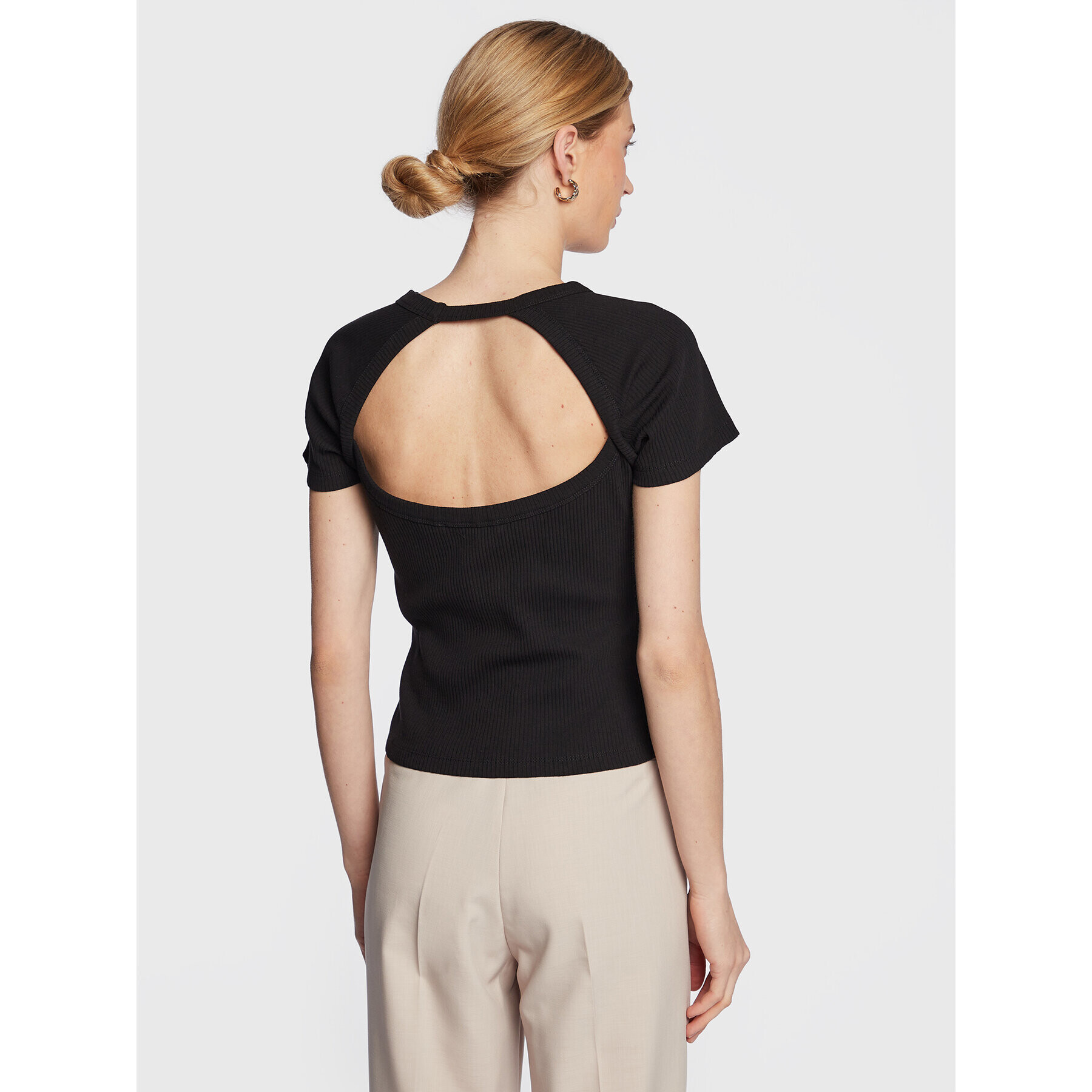 Samsøe Samsøe Тишърт Helene F22900010 Черен Slim Fit - Pepit.bg