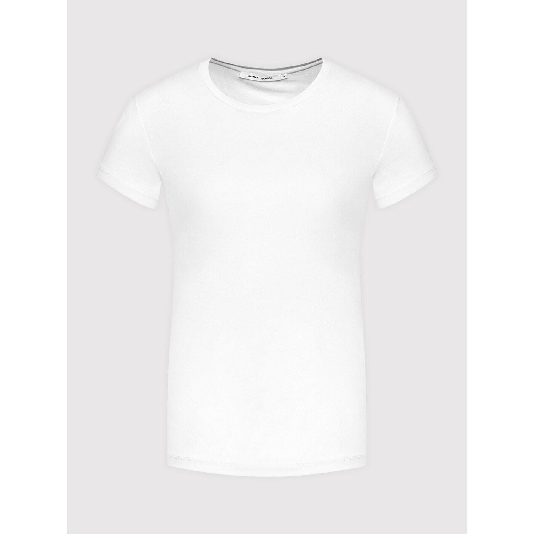 Samsøe Samsøe Тишърт Solly Solid F00012050 Бял Regular Fit - Pepit.bg