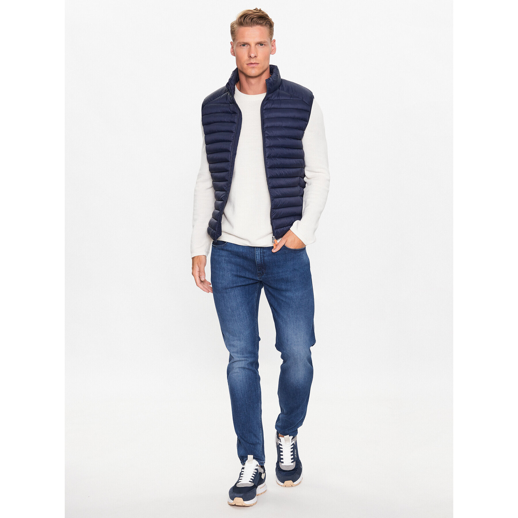 Save The Duck Елек Adam D82410M GIGA17 Тъмносин Regular Fit - Pepit.bg