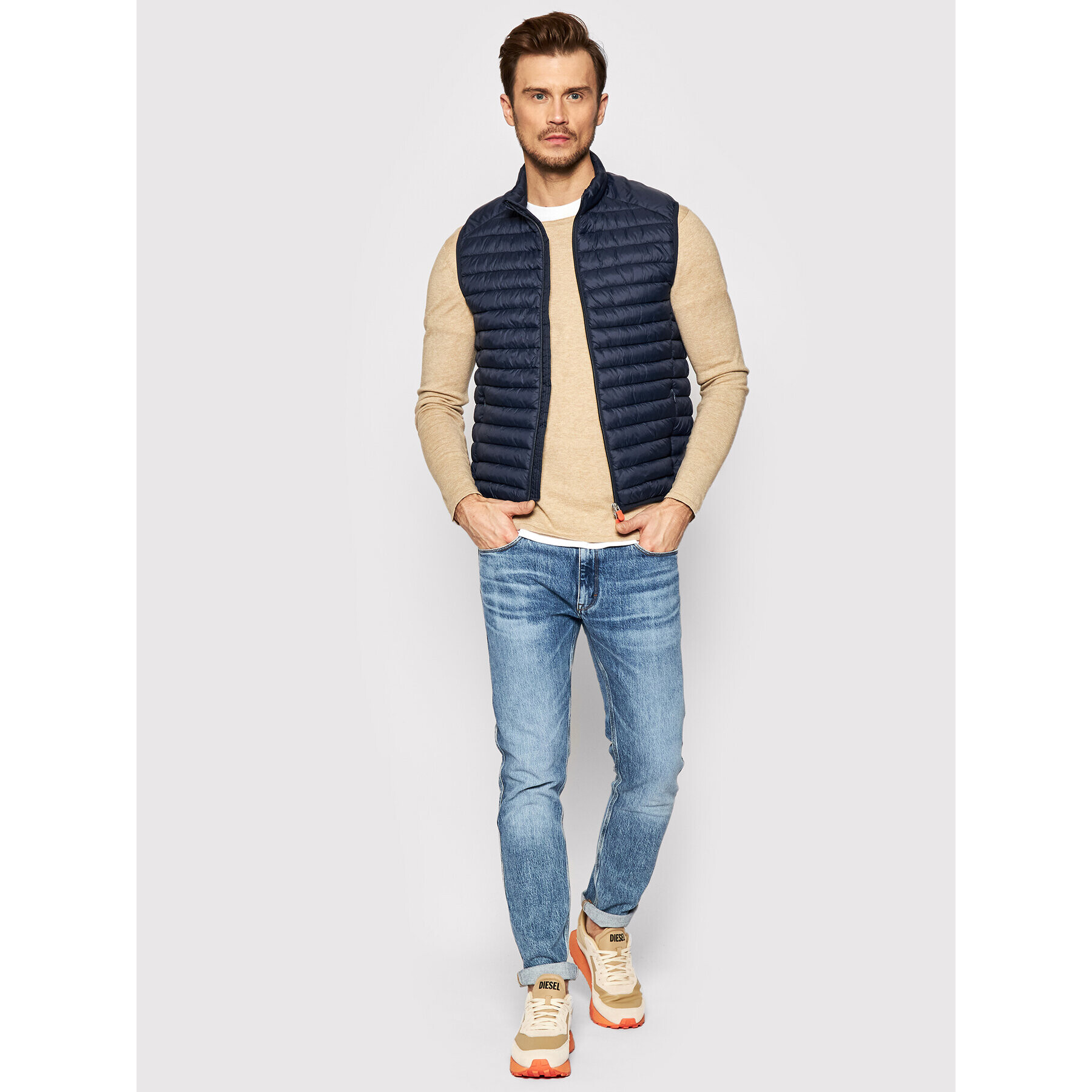 Save The Duck Елек D82410M GIGA14 Тъмносин Regular Fit - Pepit.bg