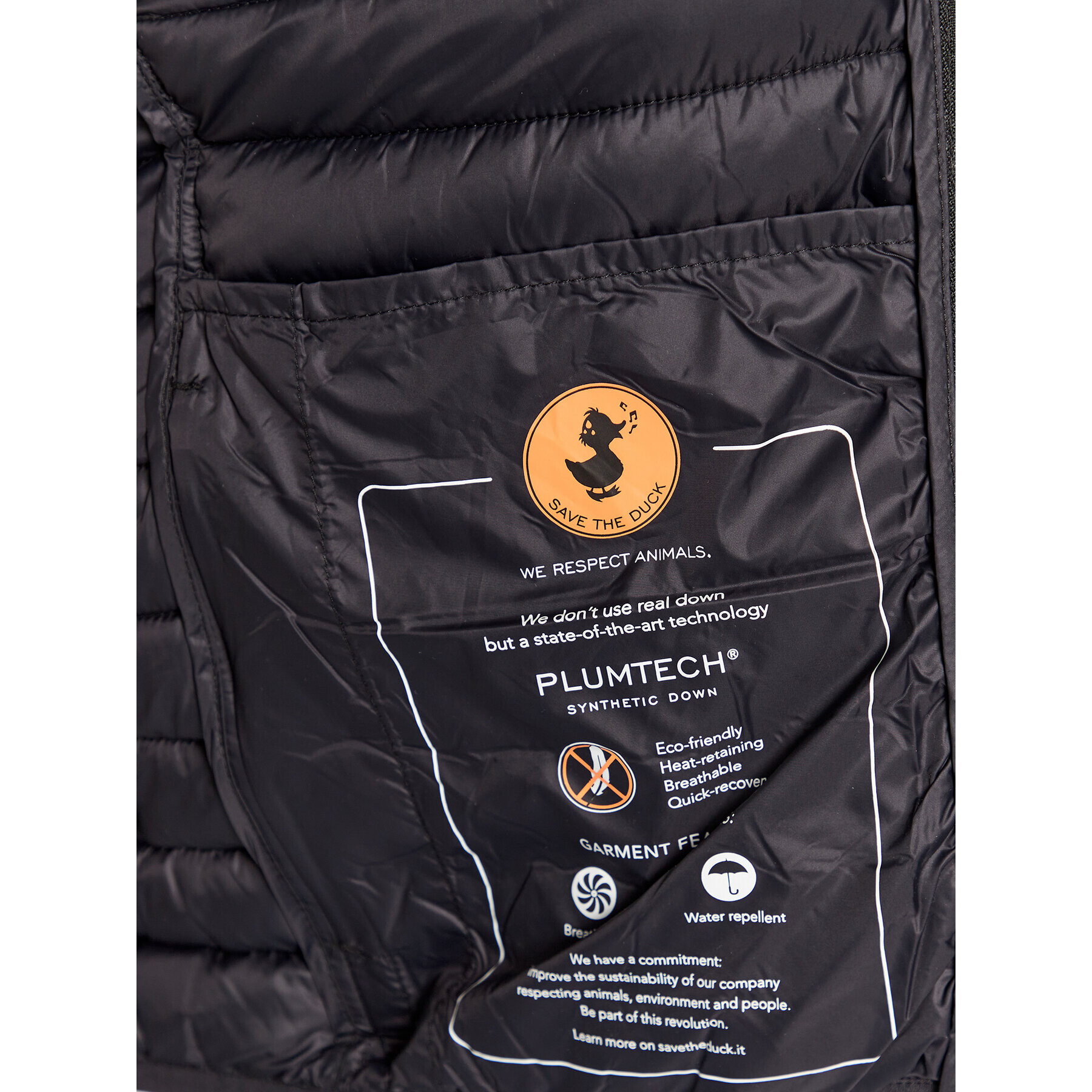Save The Duck Елек D82410M GIGA16 Черен Regular Fit - Pepit.bg