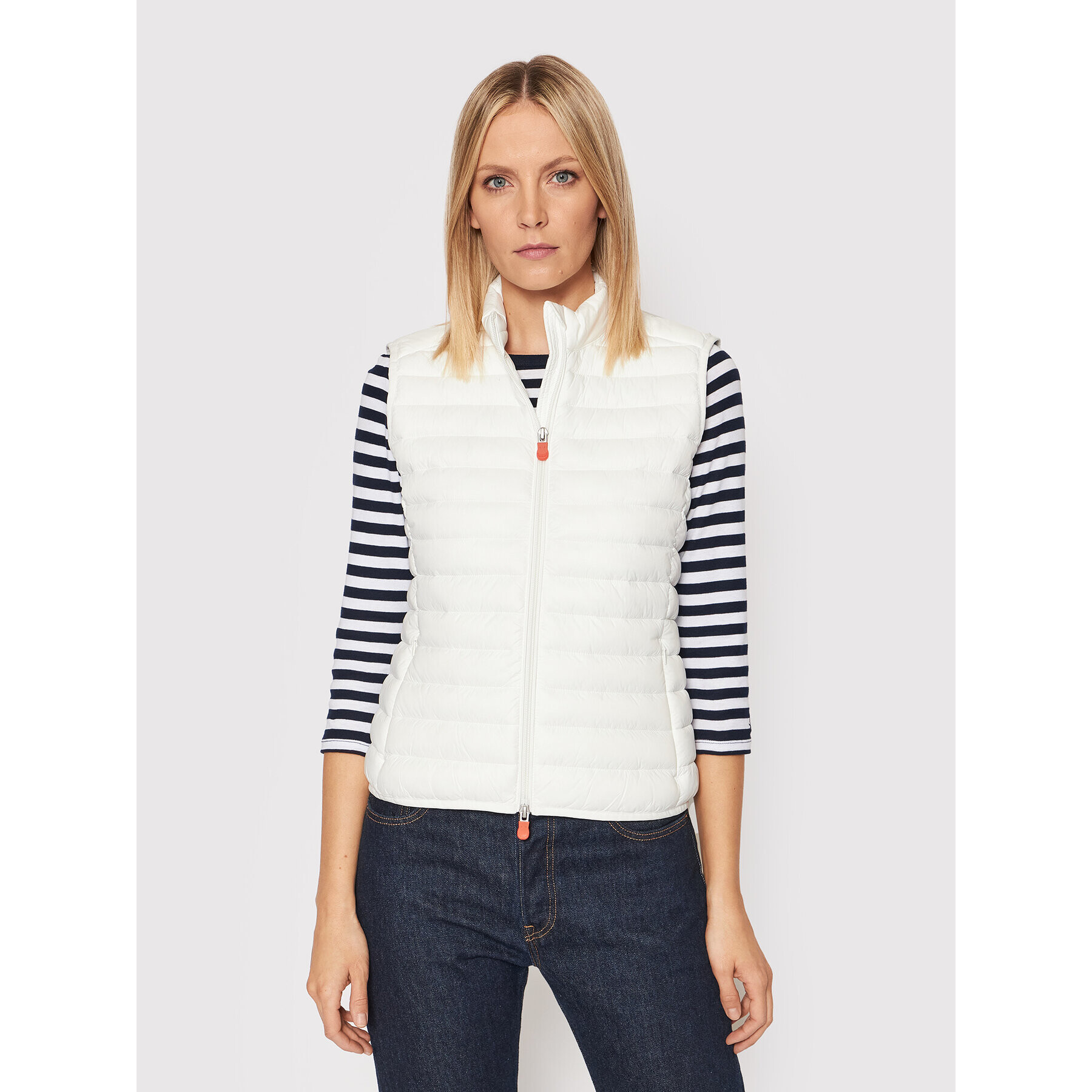 Save The Duck Елек D85310W GIGA14 Бял Regular Fit - Pepit.bg