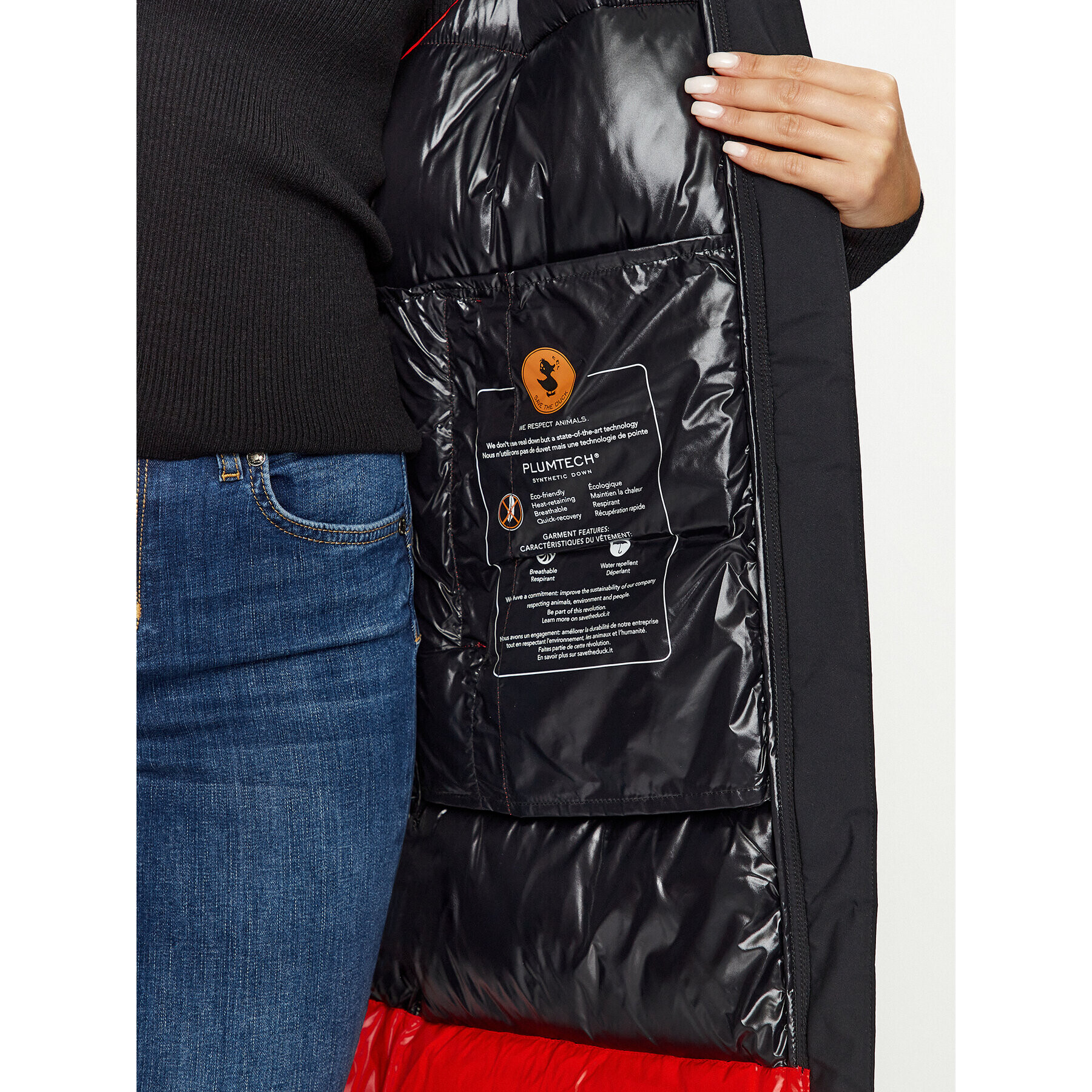 Save The Duck Елек Iria D80302W LUCK17 Червен Regular Fit - Pepit.bg